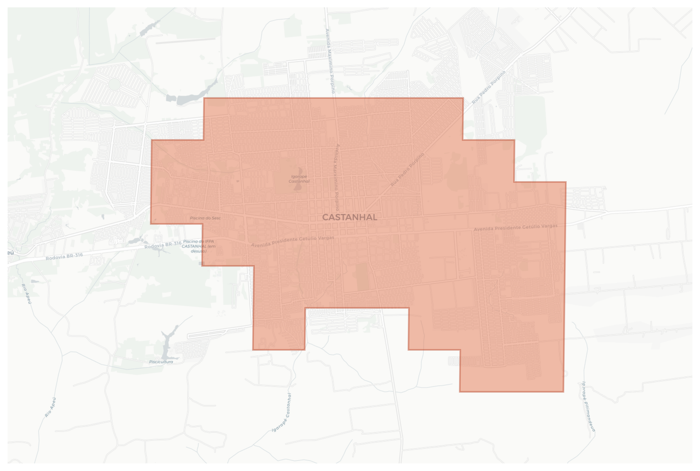 Castanhal geographic map