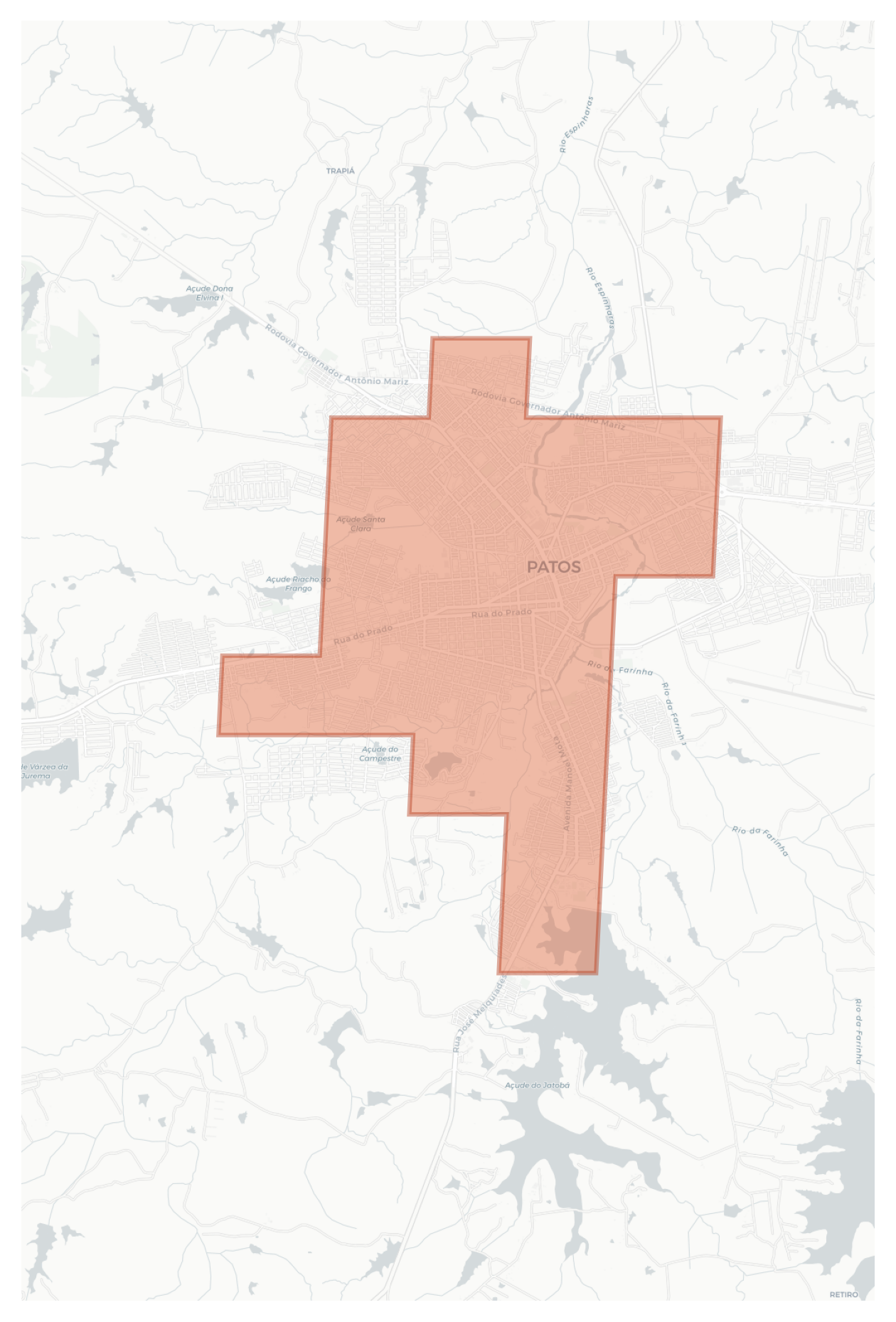 Patos geographic map