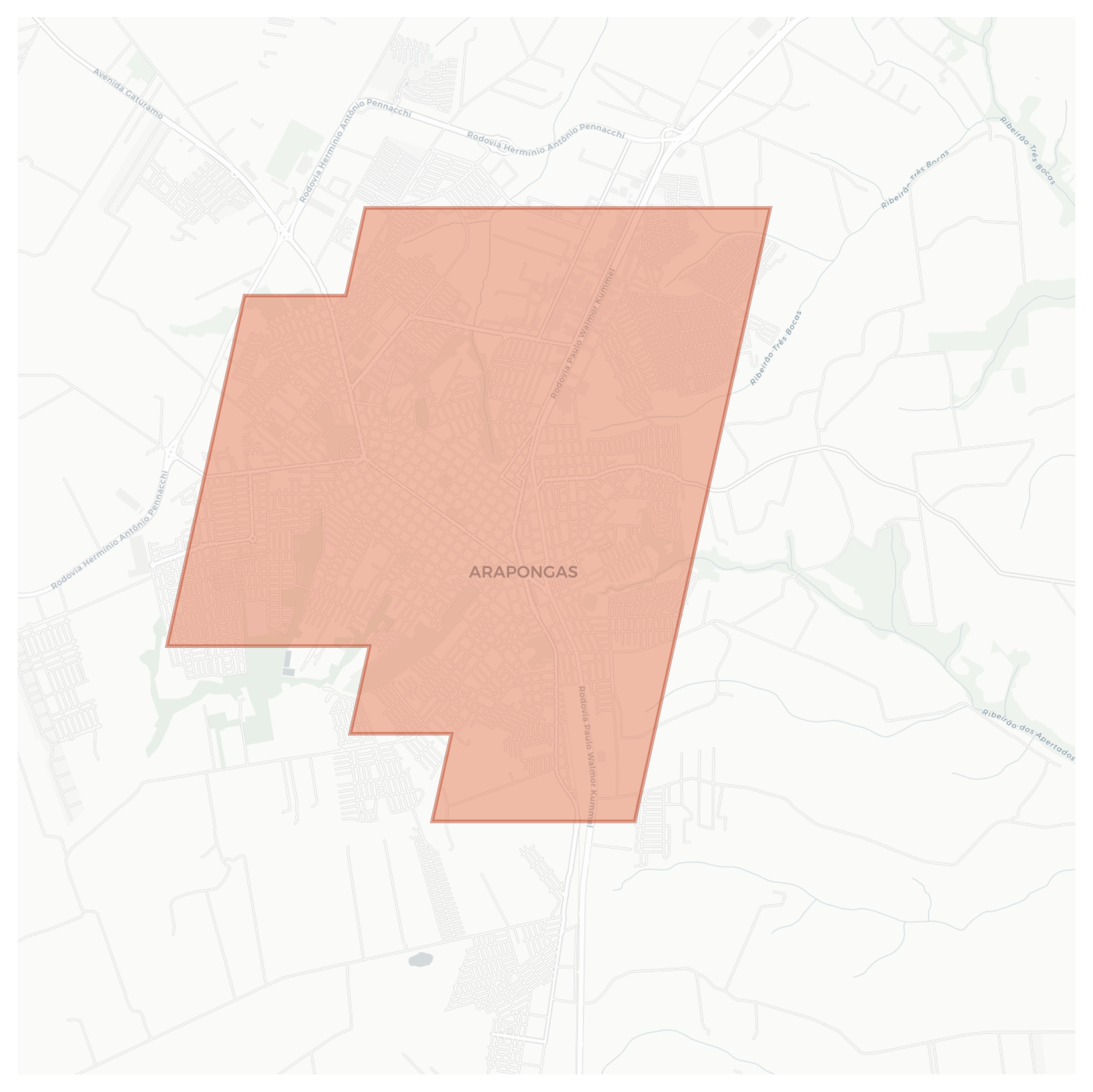 Arapongas geographic map