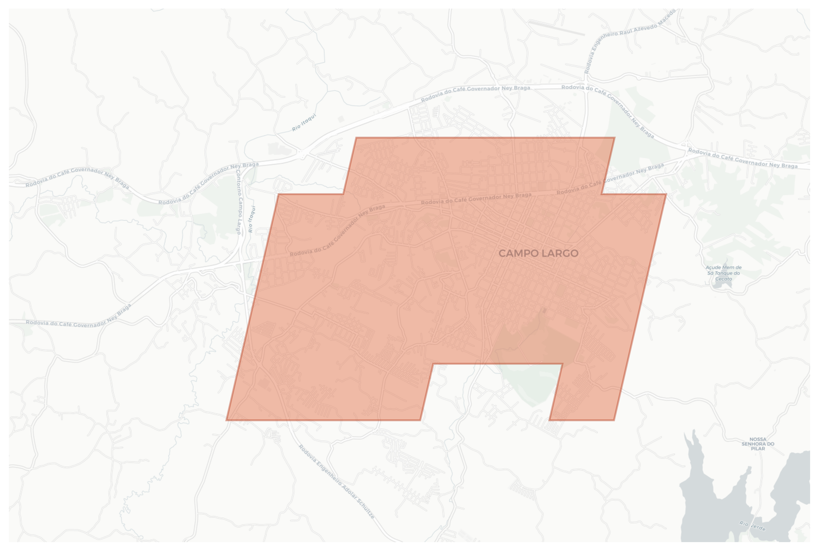 Campo Largo geographic map