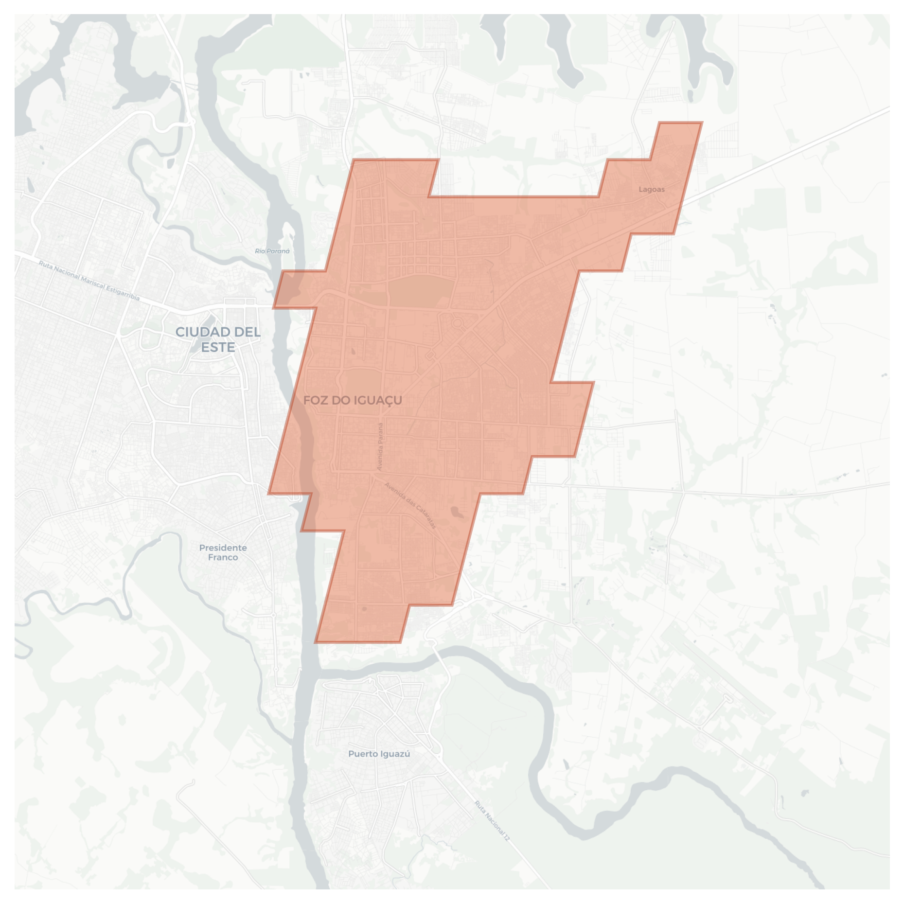 Foz do Iguaçu geographic map
