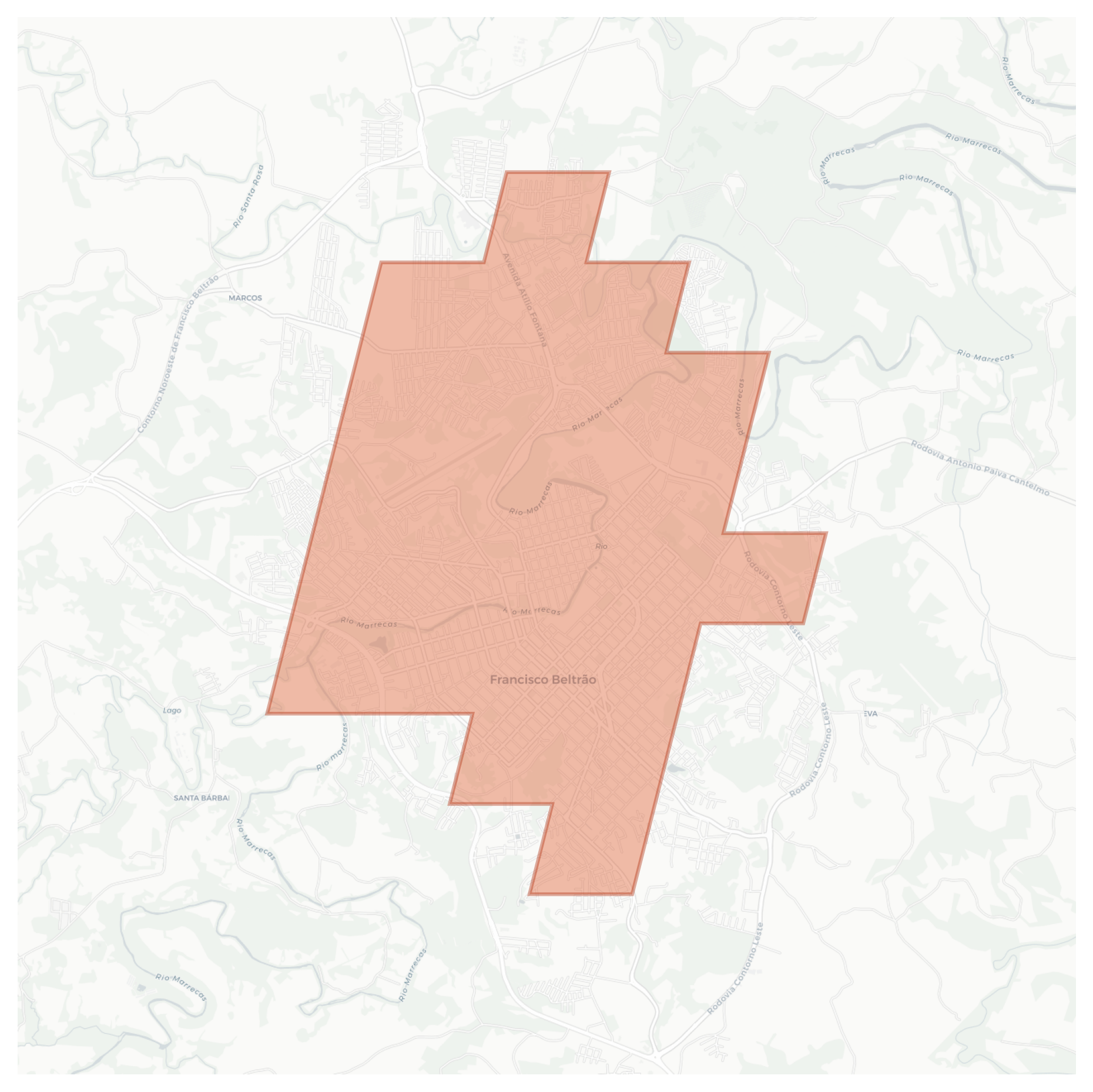 Francisco Beltrão geographic map