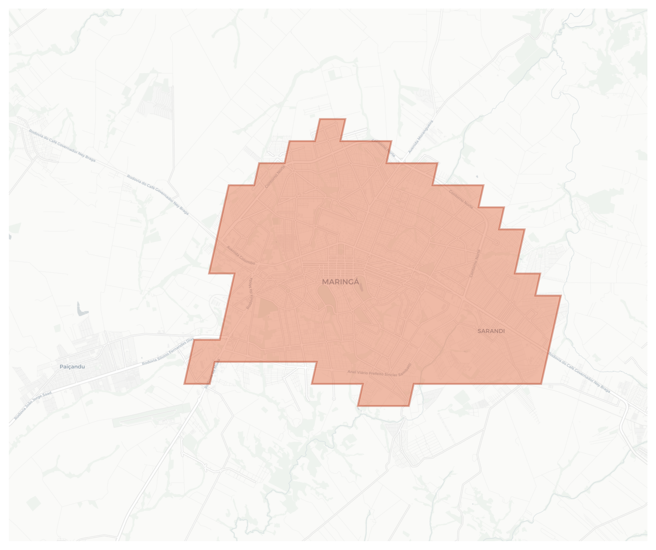 Maringá geographic map