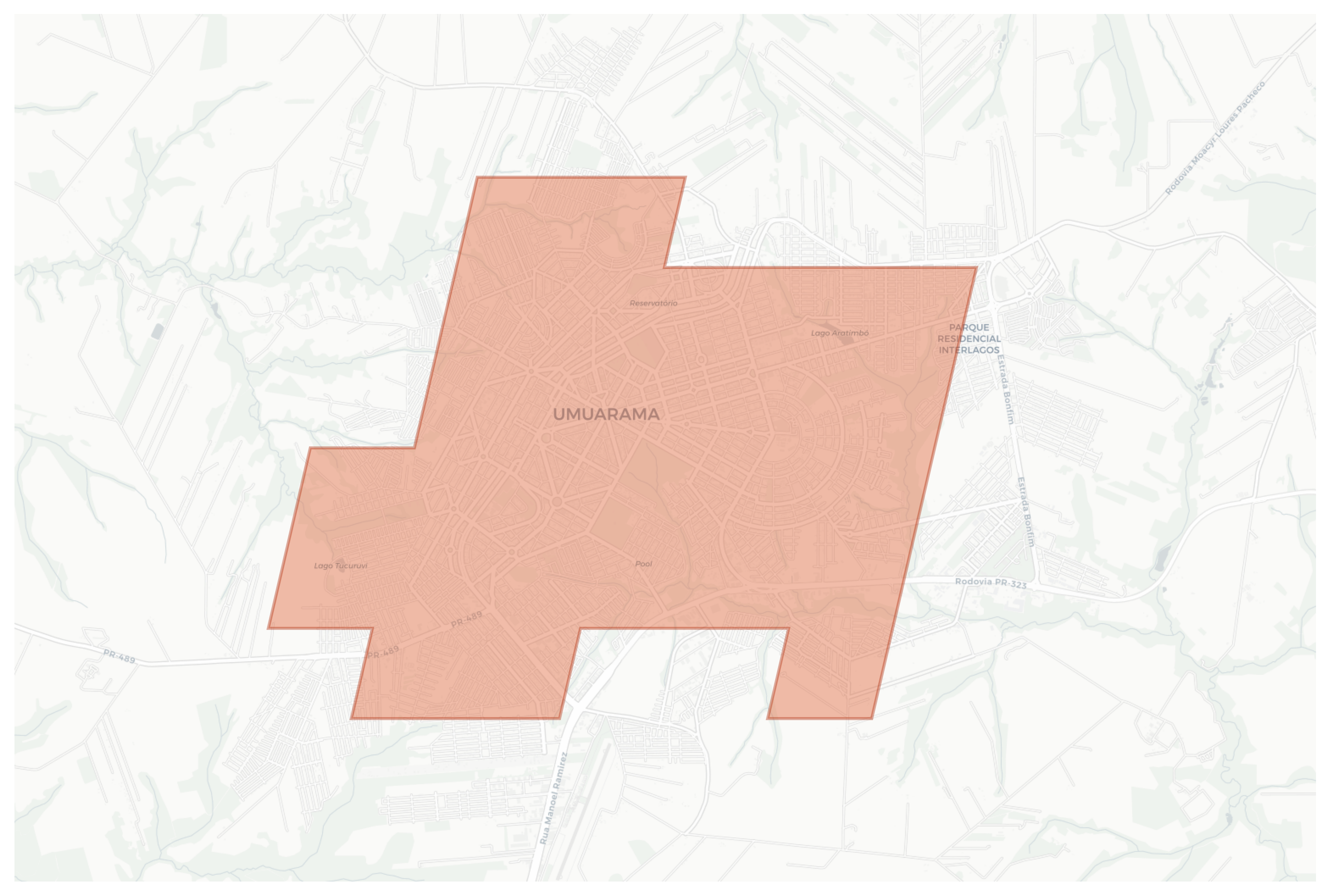 Umuarama geographic map