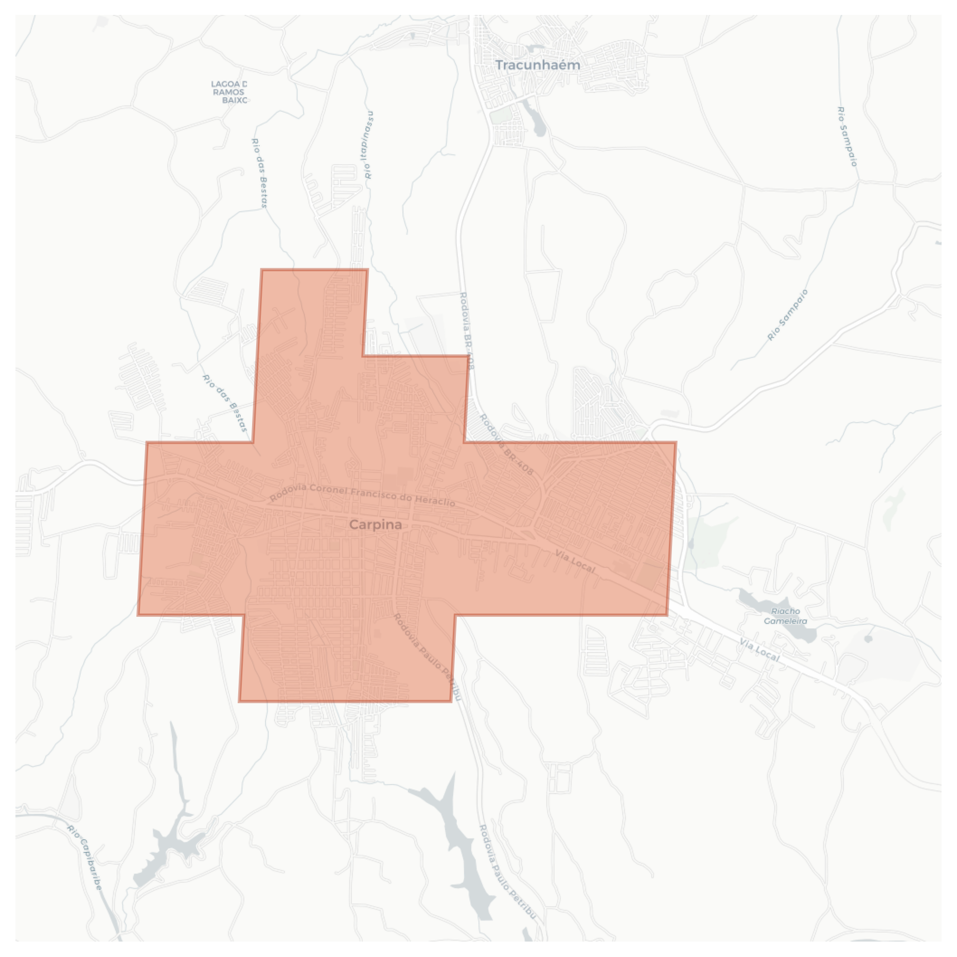 Carpina geographic map