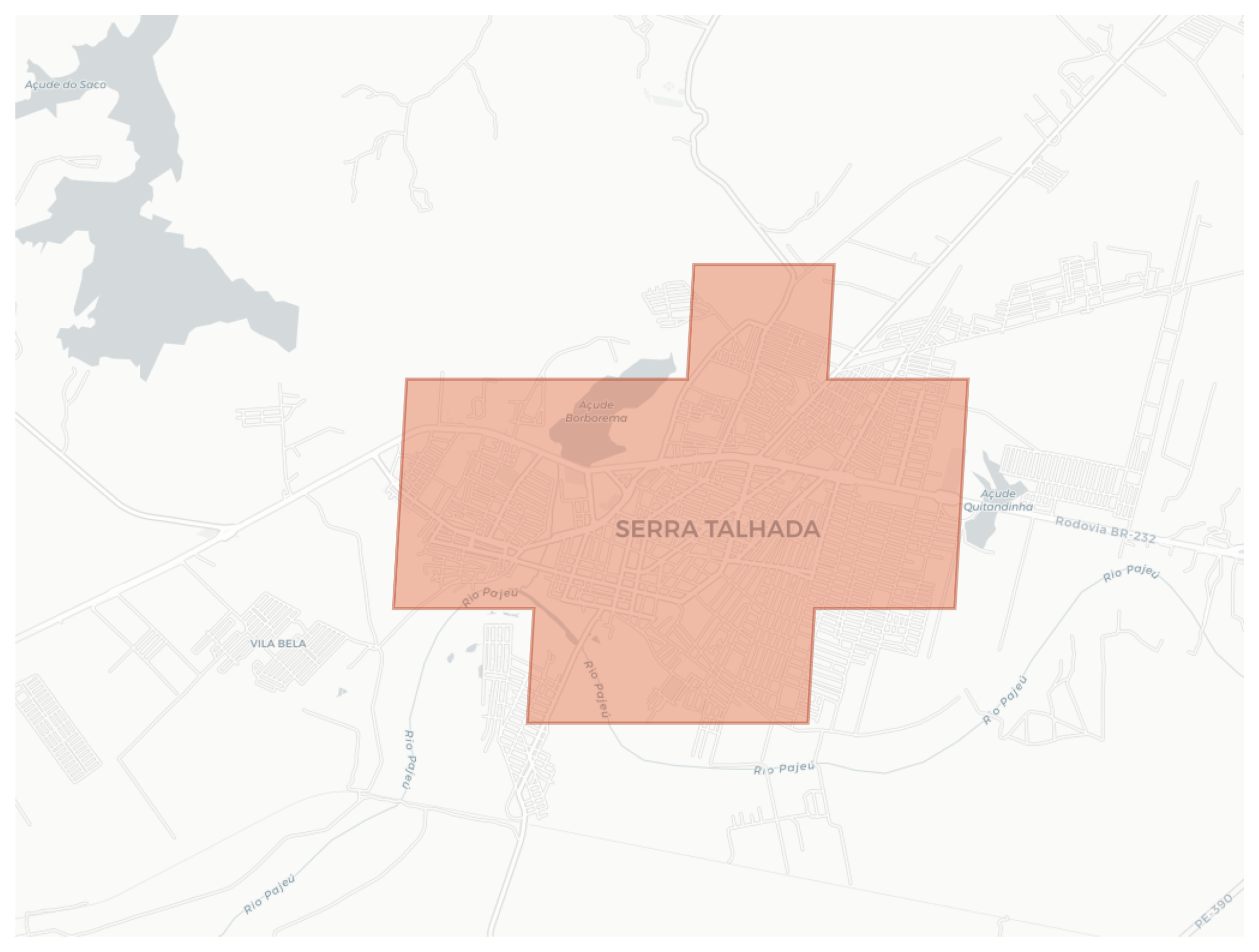 Serra Talhada geographic map