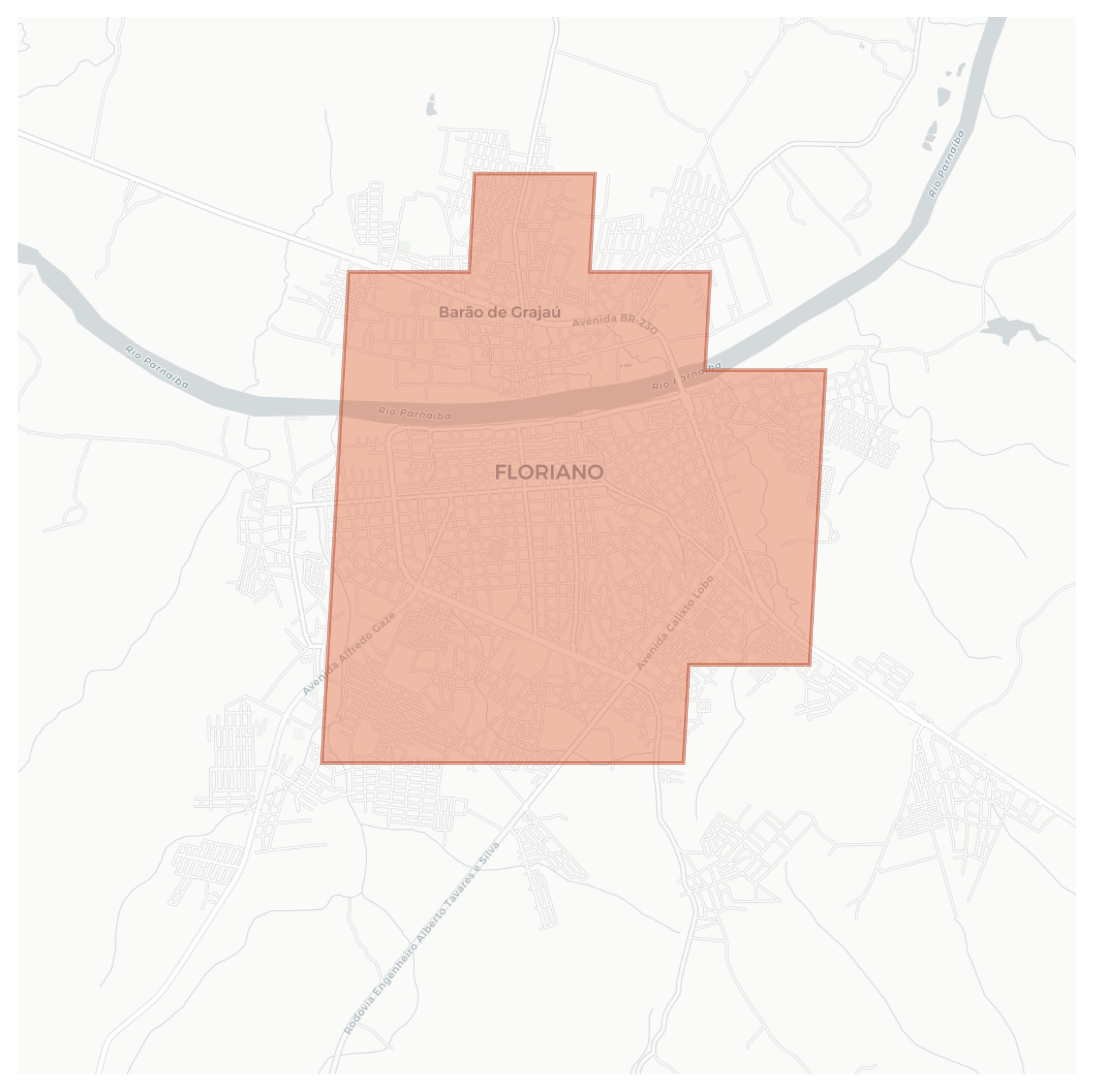 Floriano geographic map