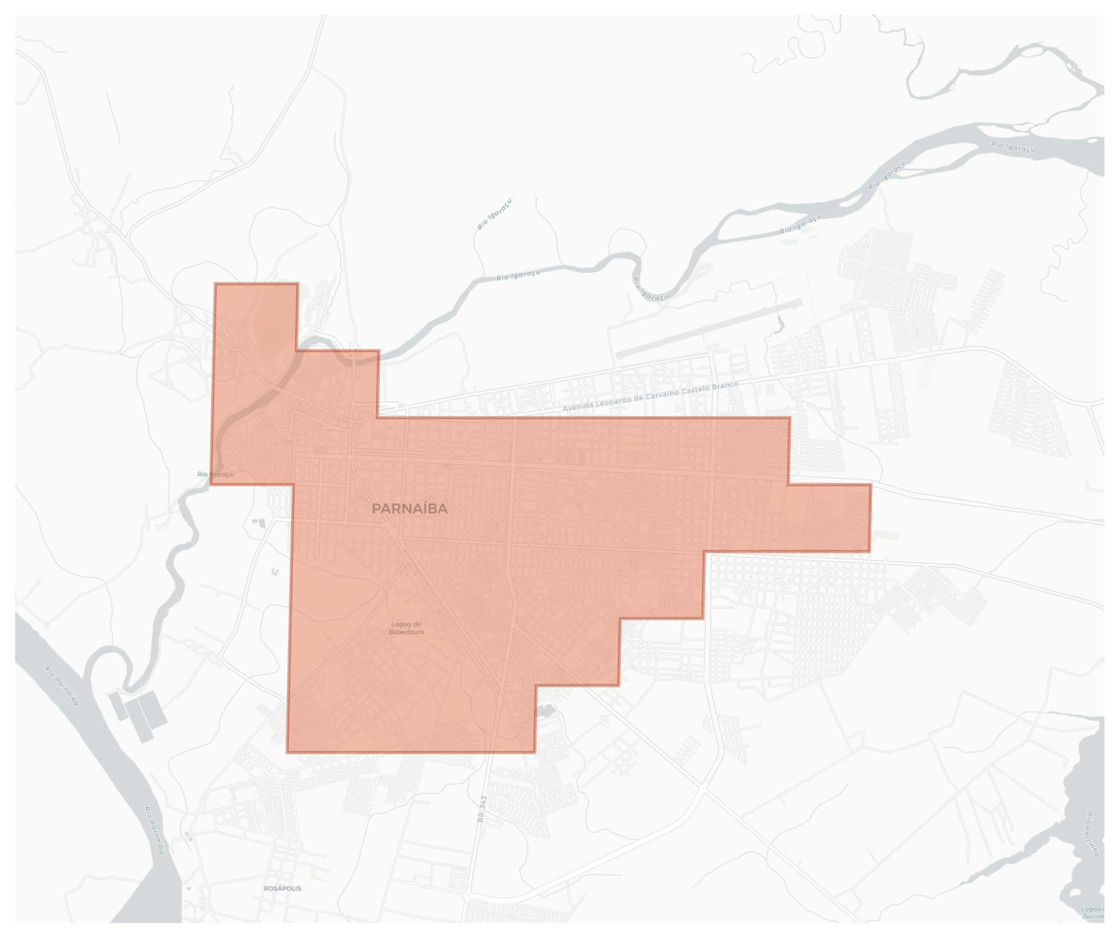 Parnaíba geographic map