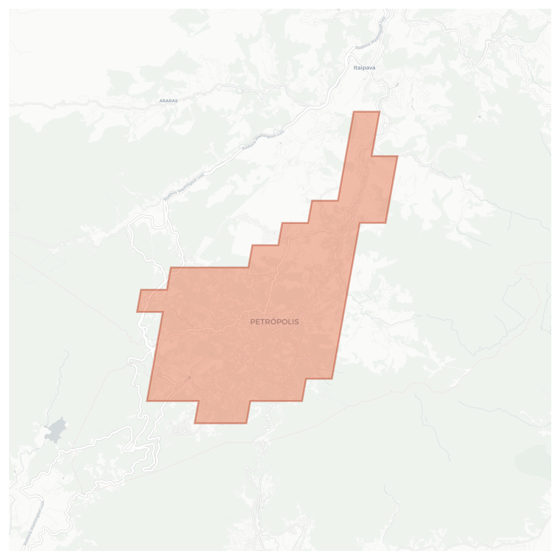 Petrópolis geographic map