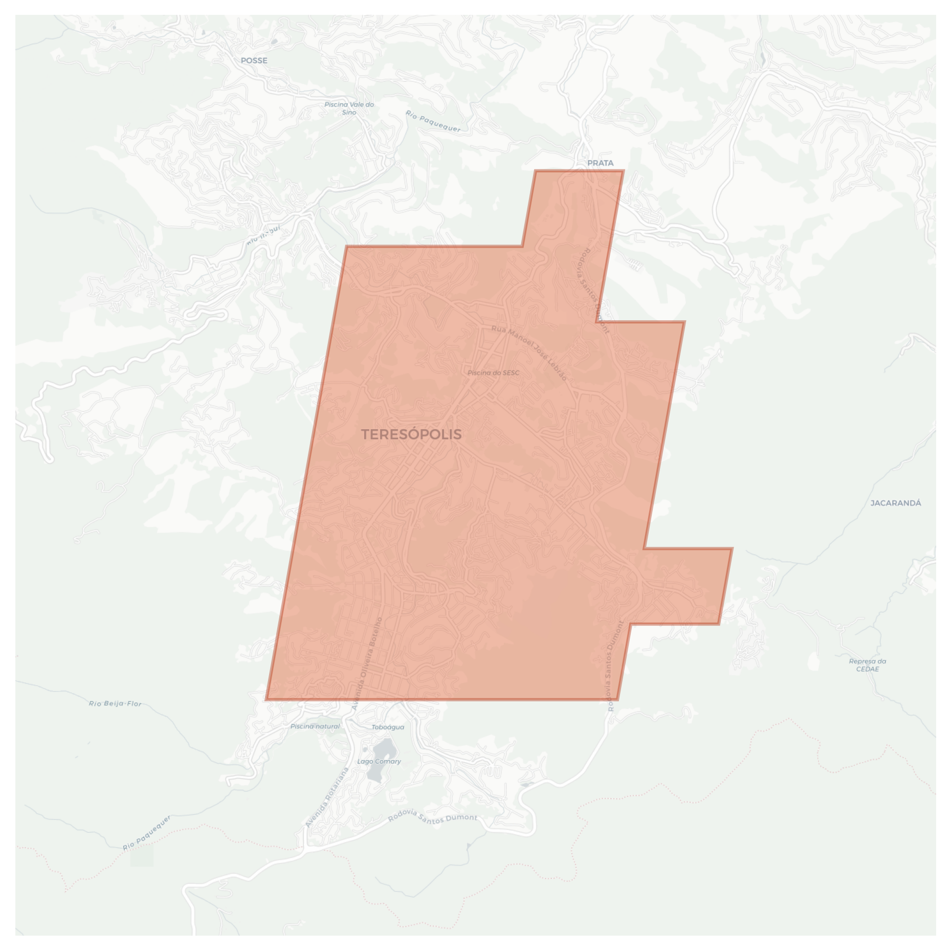 Teresópolis geographic map