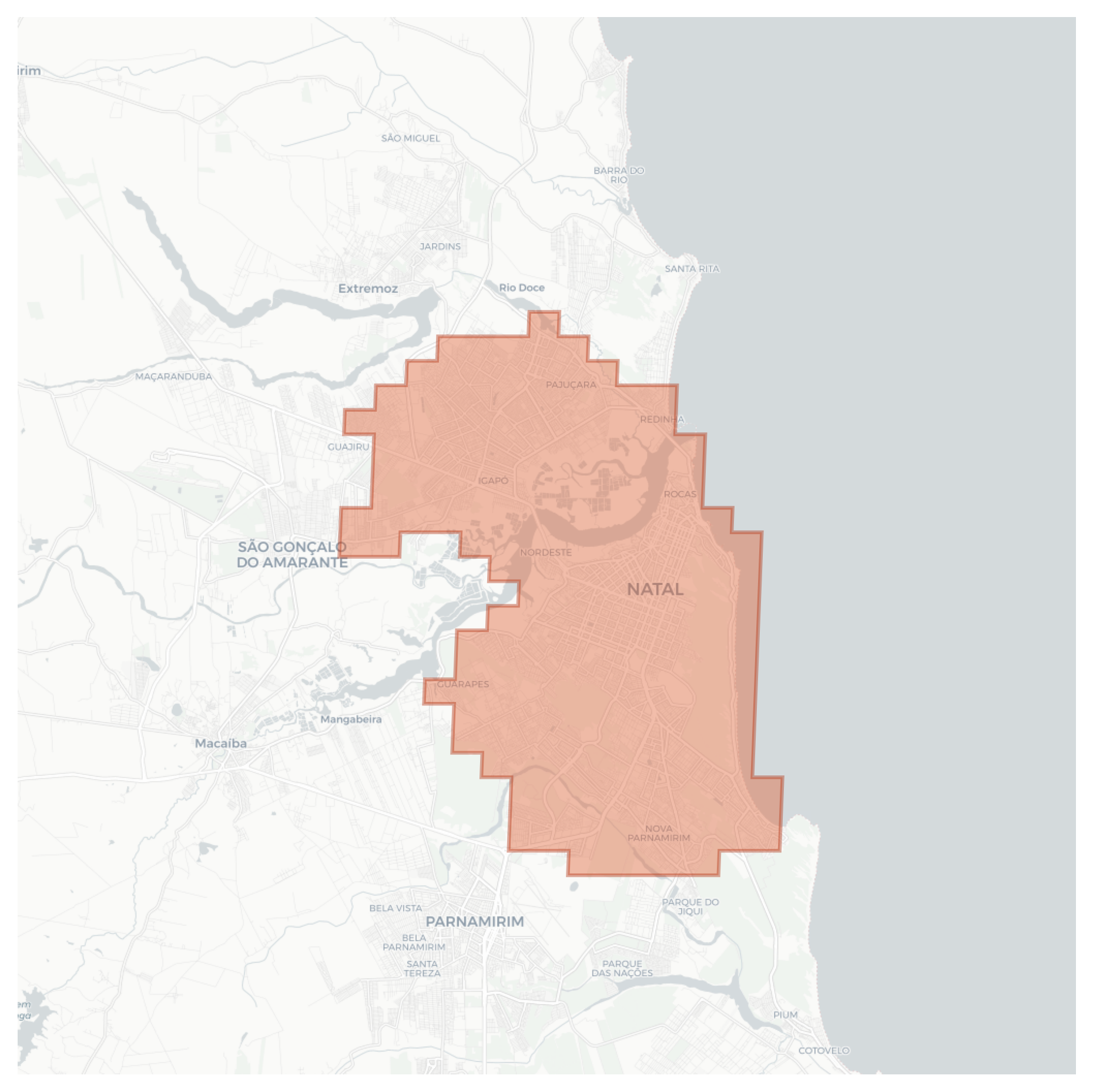 Natal geographic map