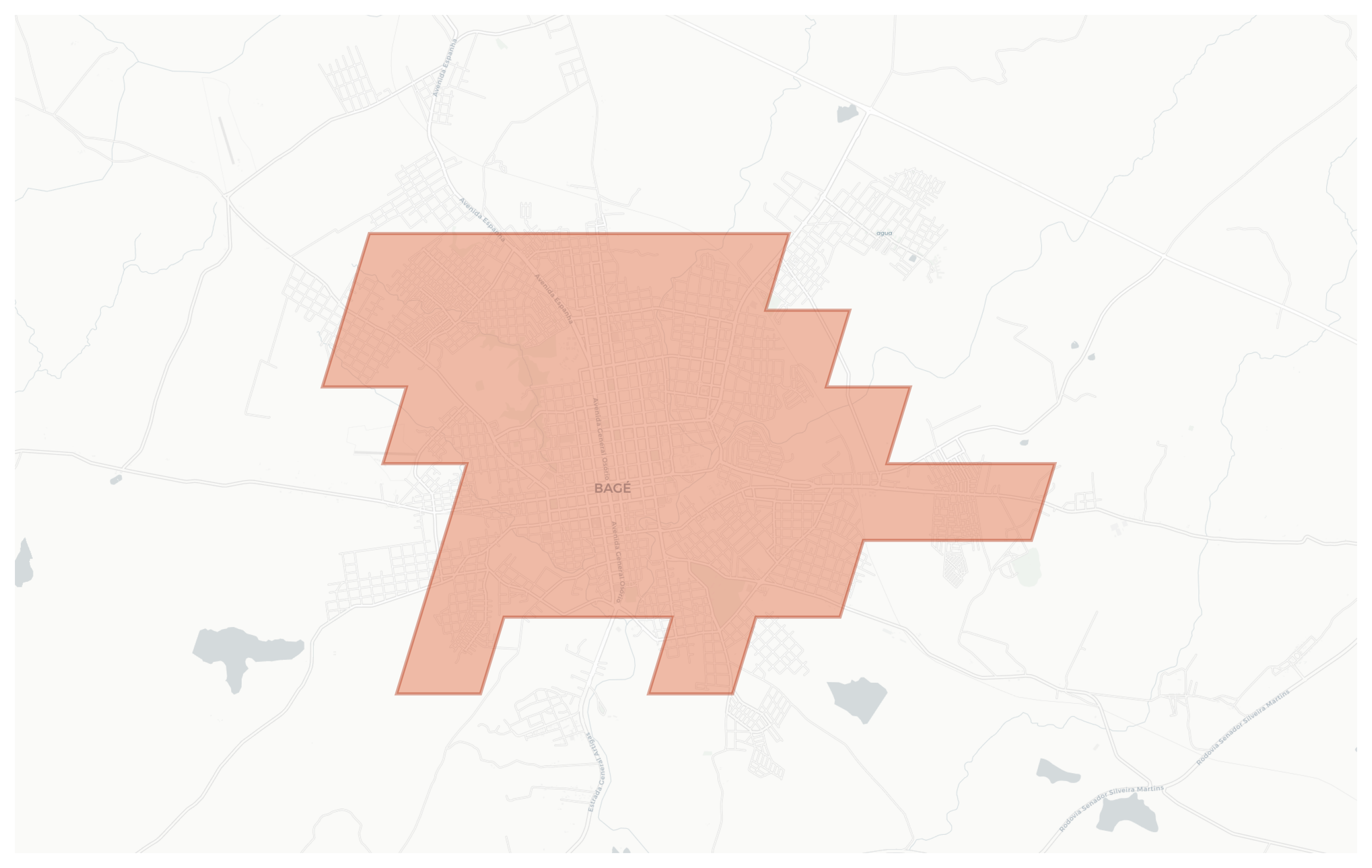 Bagé geographic map