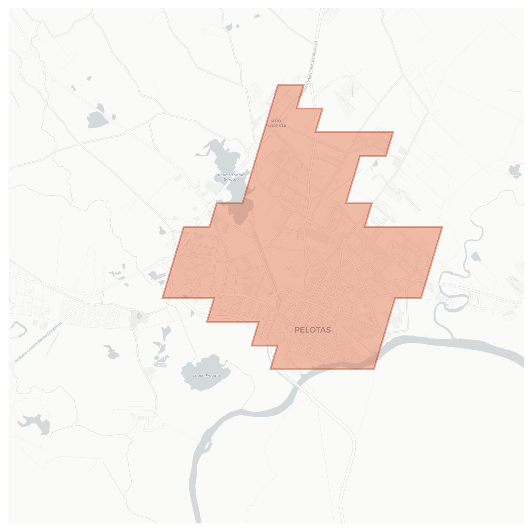 Pelotas geographic map