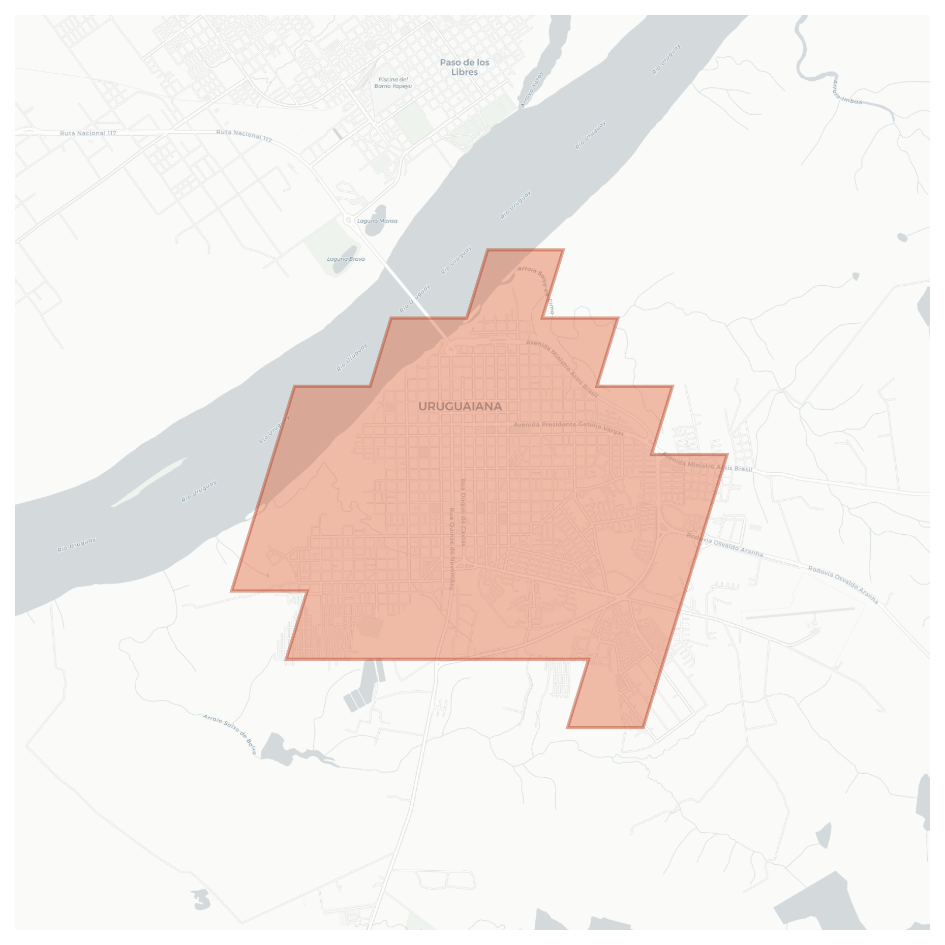 Uruguaiana geographic map