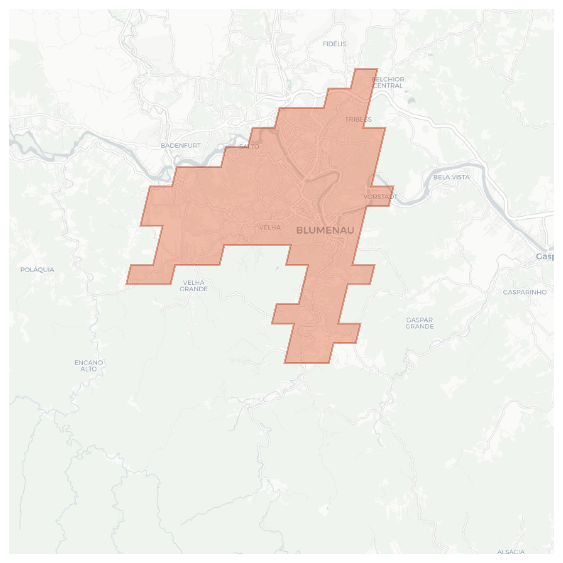 Blumenau geographic map