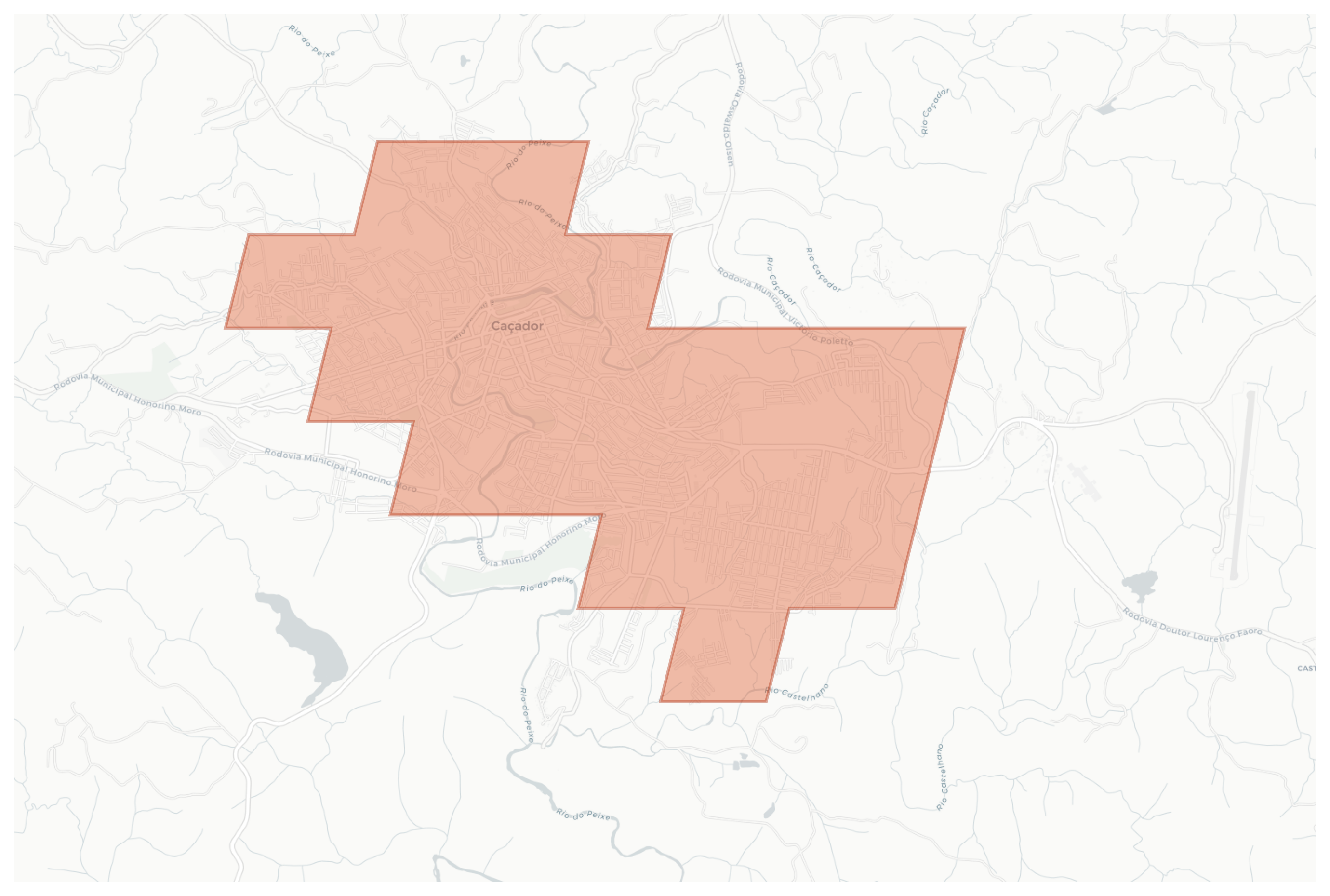Caçador geographic map