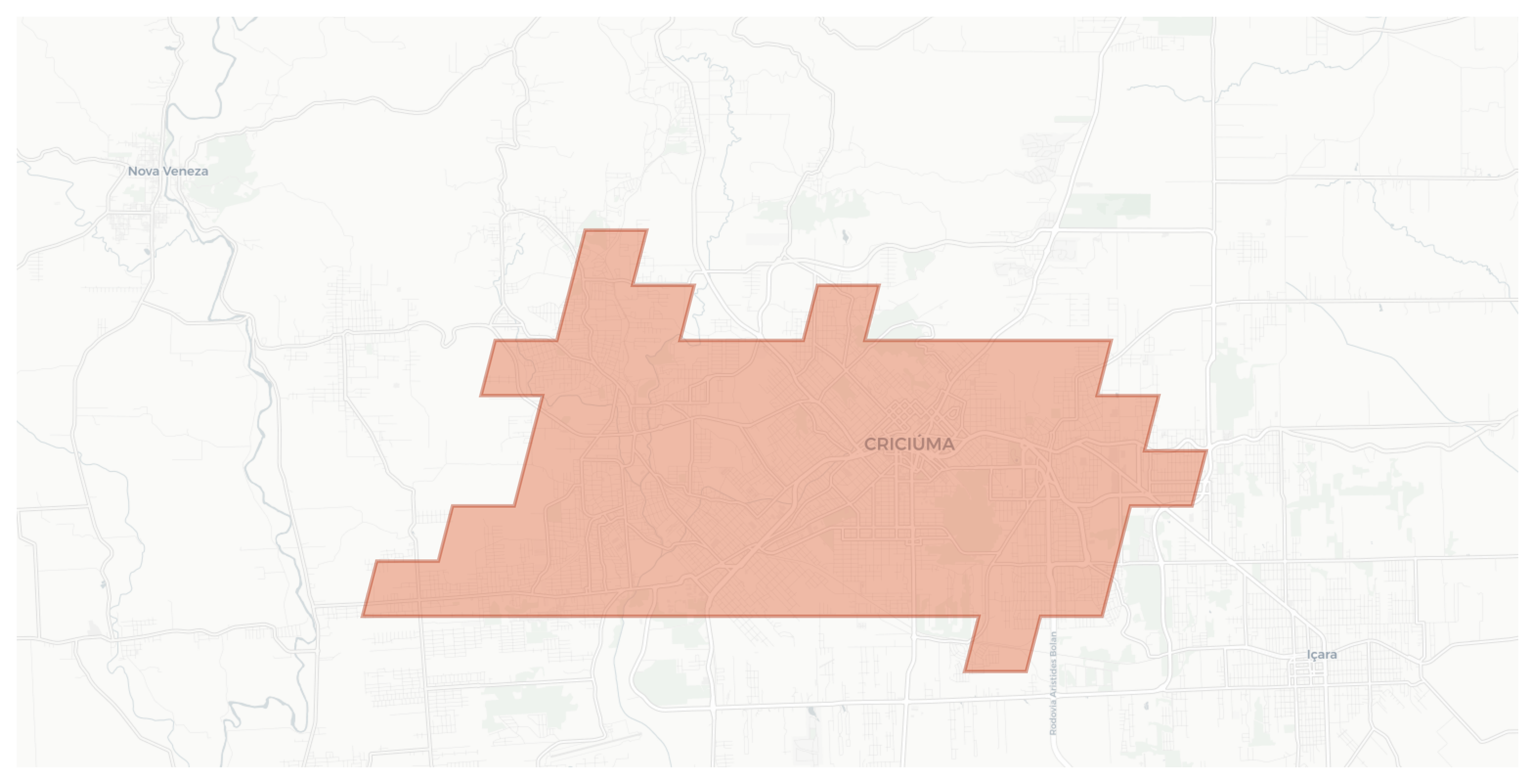 Criciúma geographic map