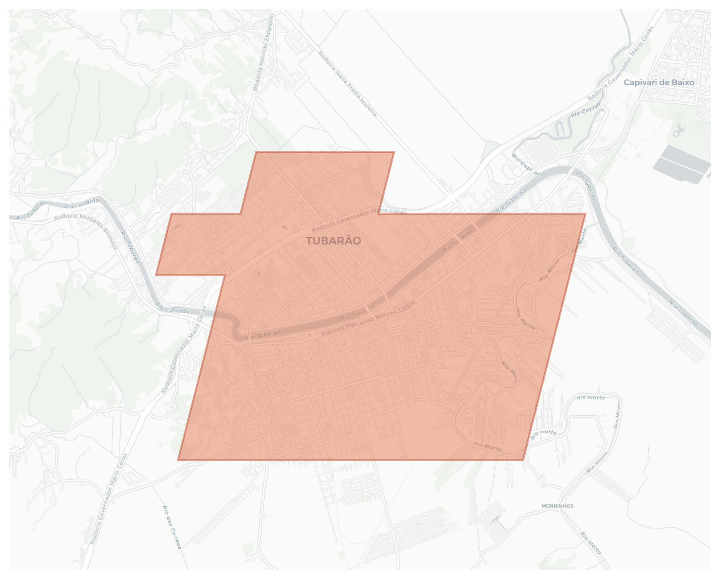 Tubarão geographic map