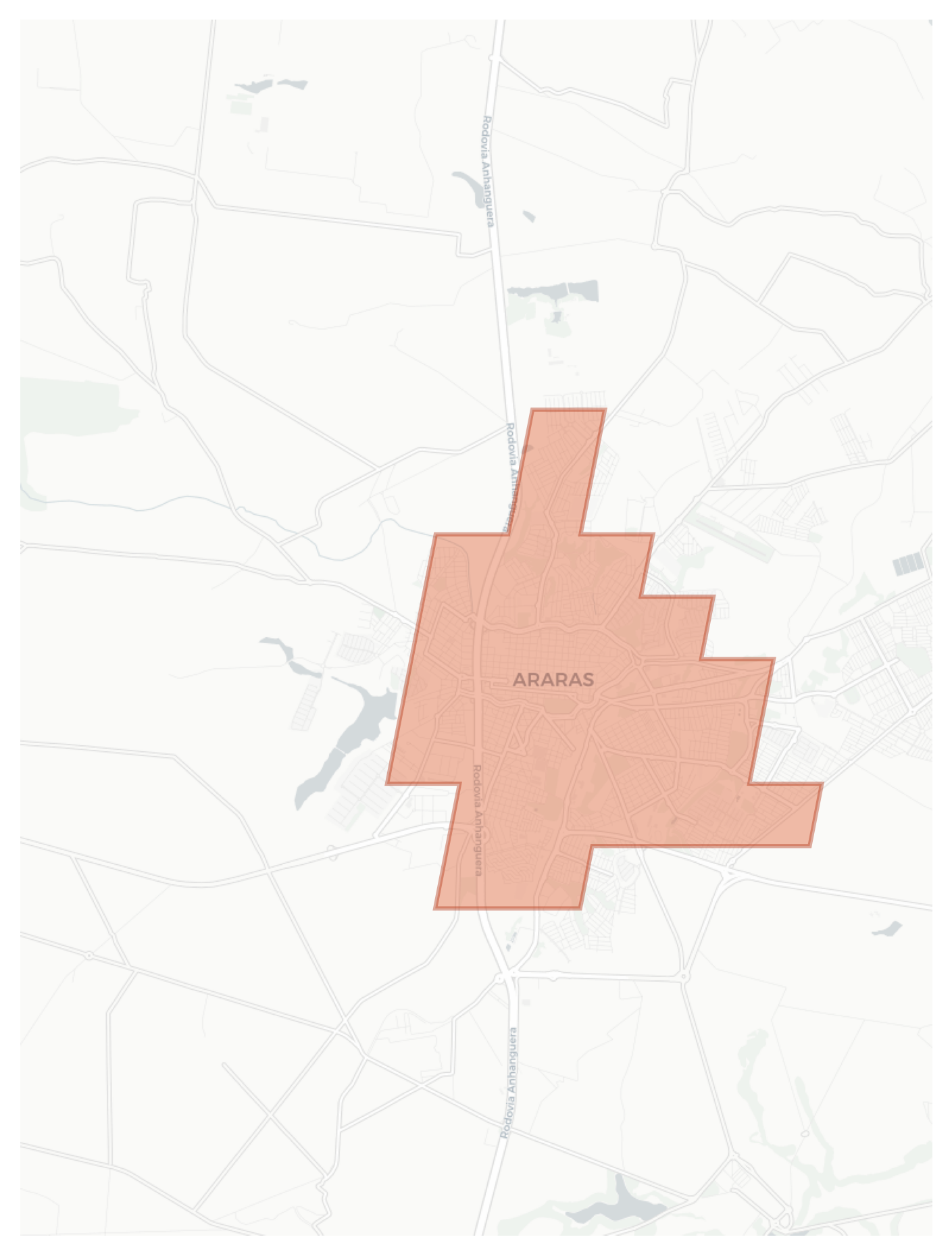 Araras geographic map