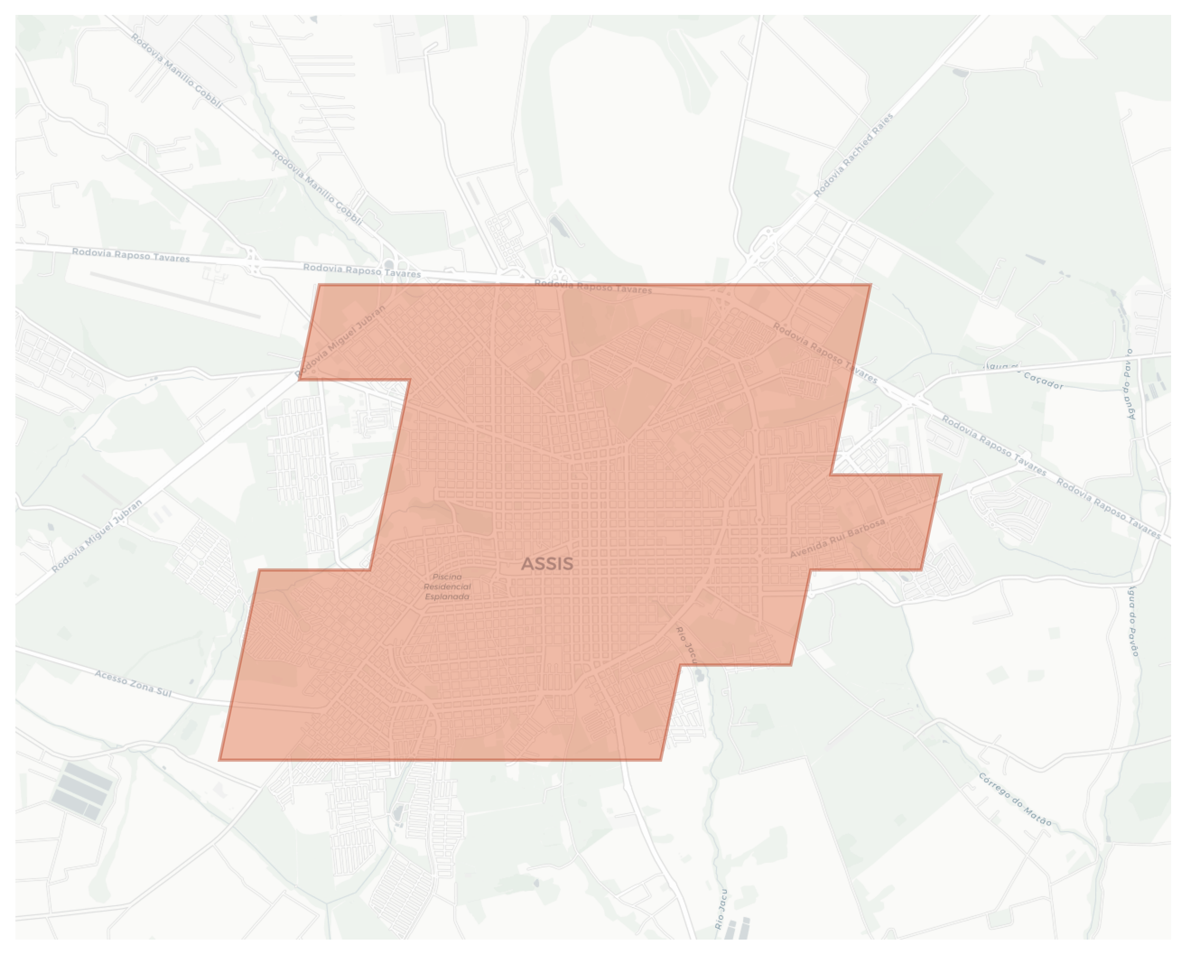 Assis geographic map