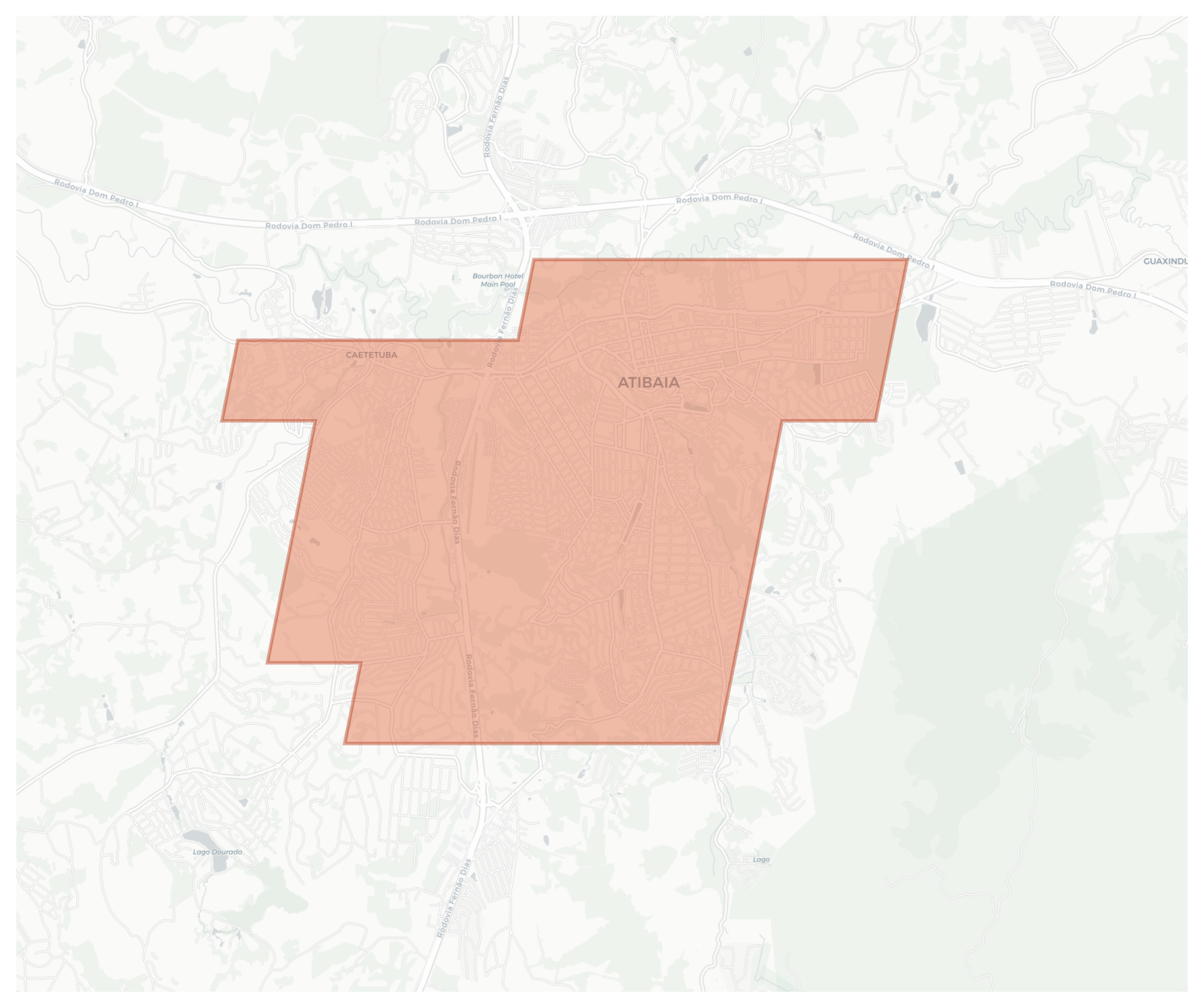 Atibaia geographic map
