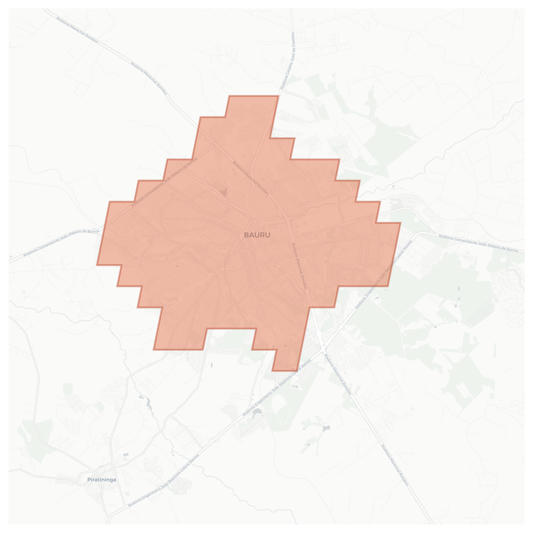 Bauru geographic map
