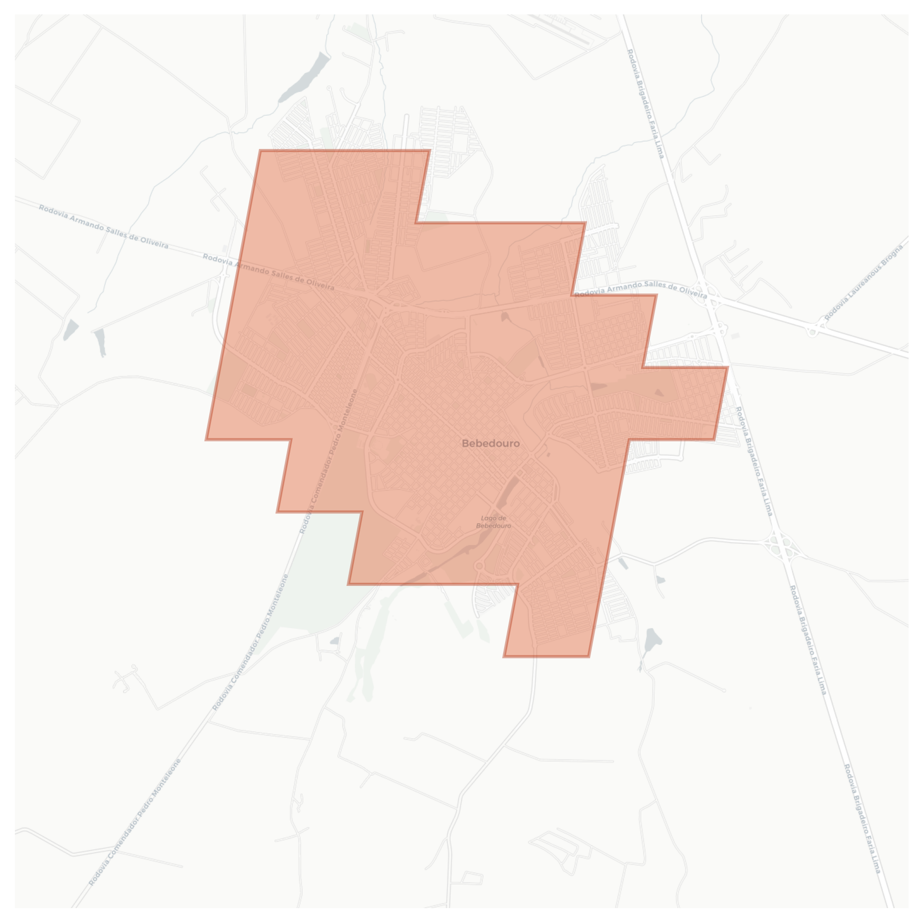 Bebedouro geographic map