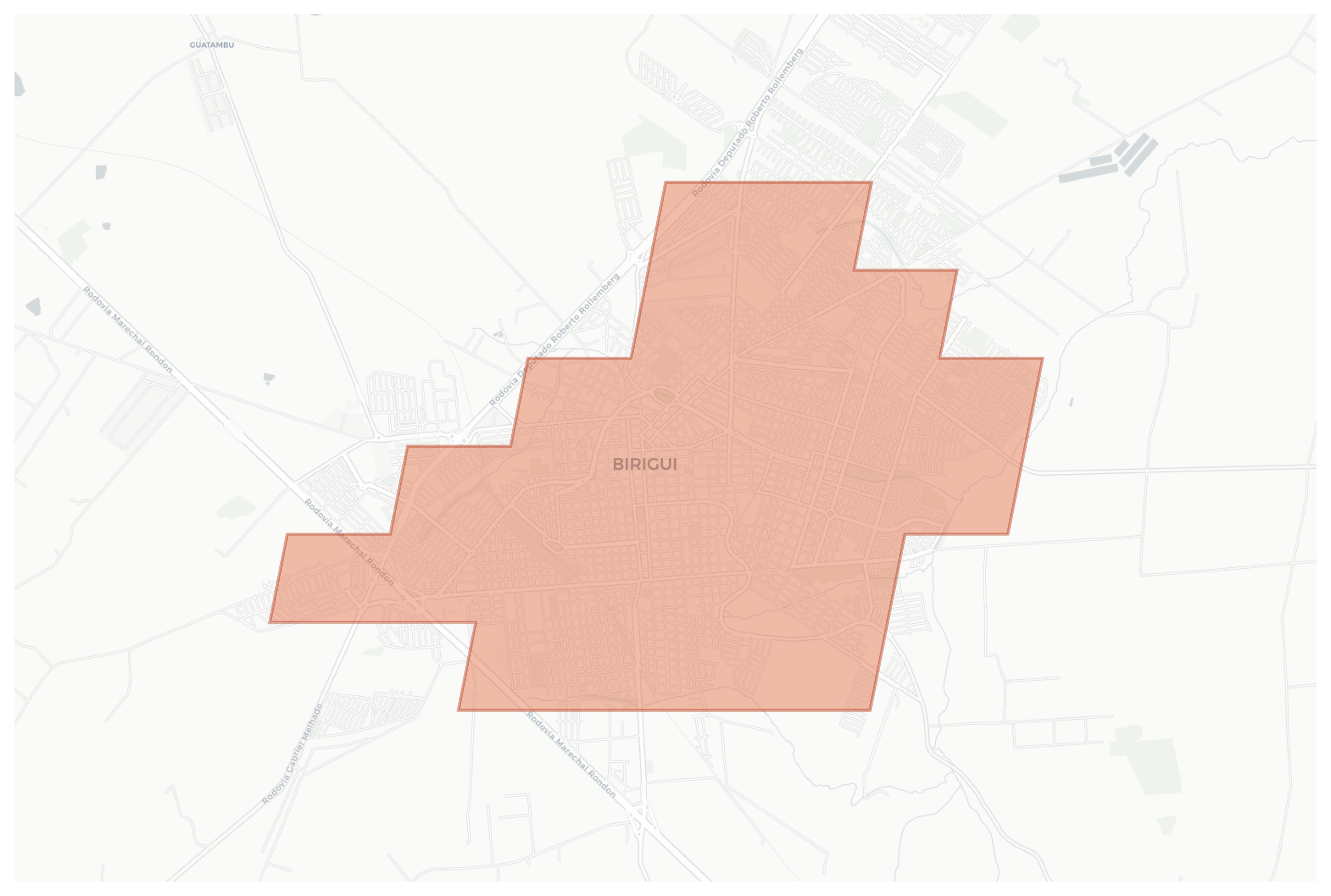 Birigui geographic map