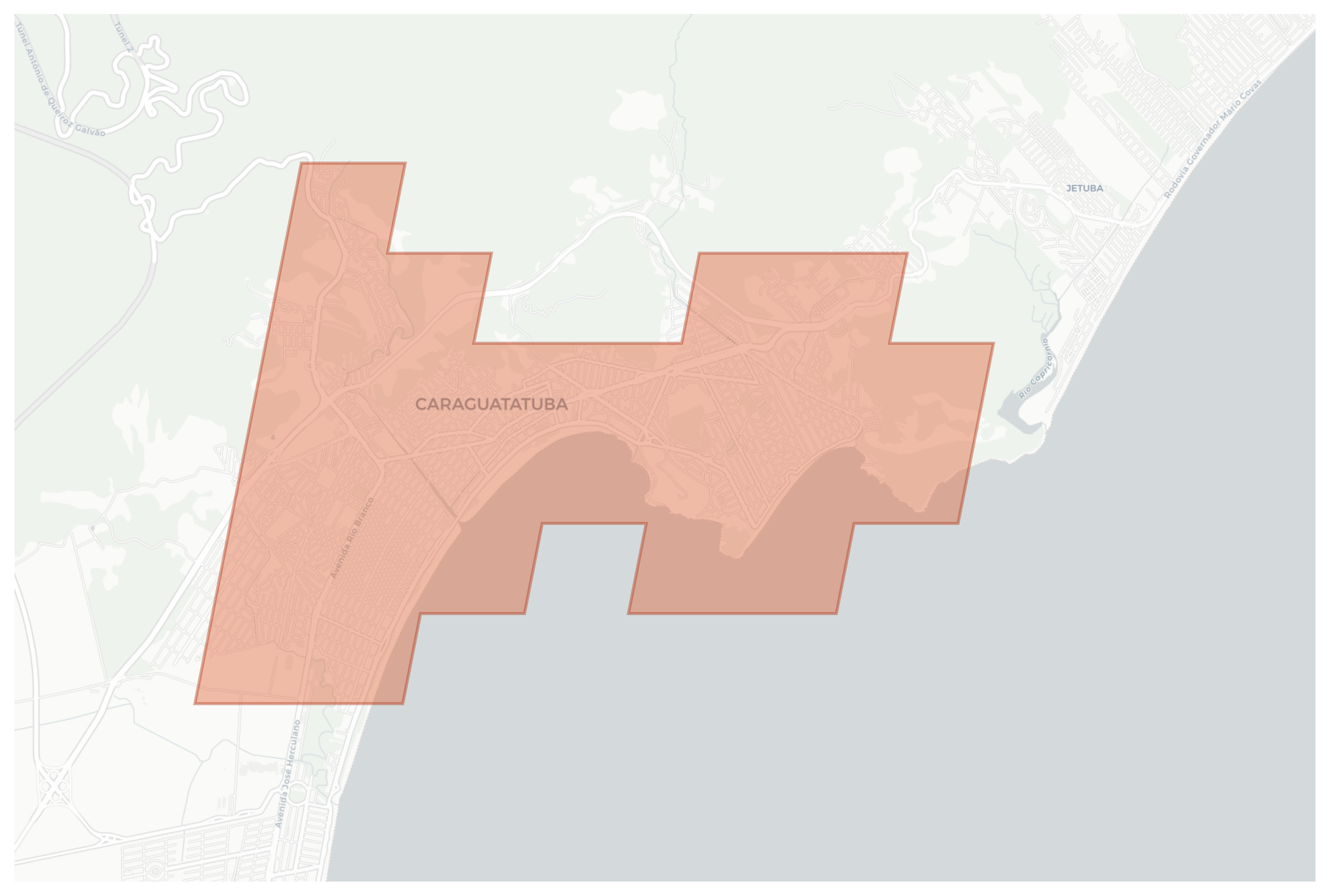 Caraguatatuba geographic map