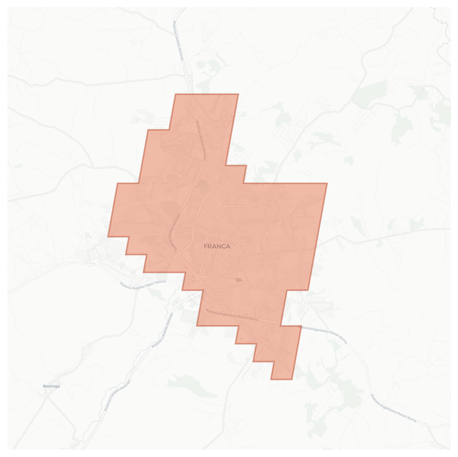 Franca geographic map