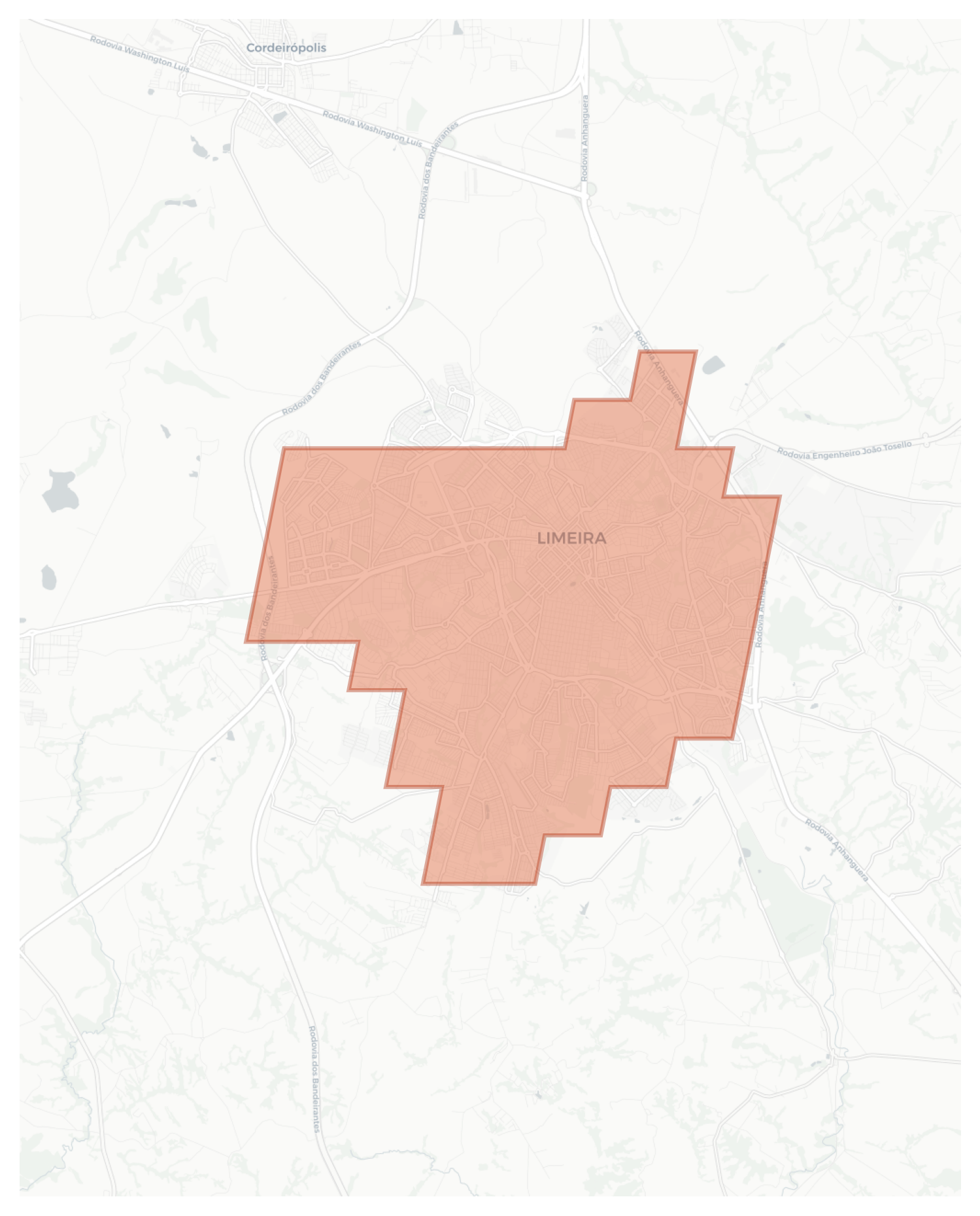 Limeira geographic map