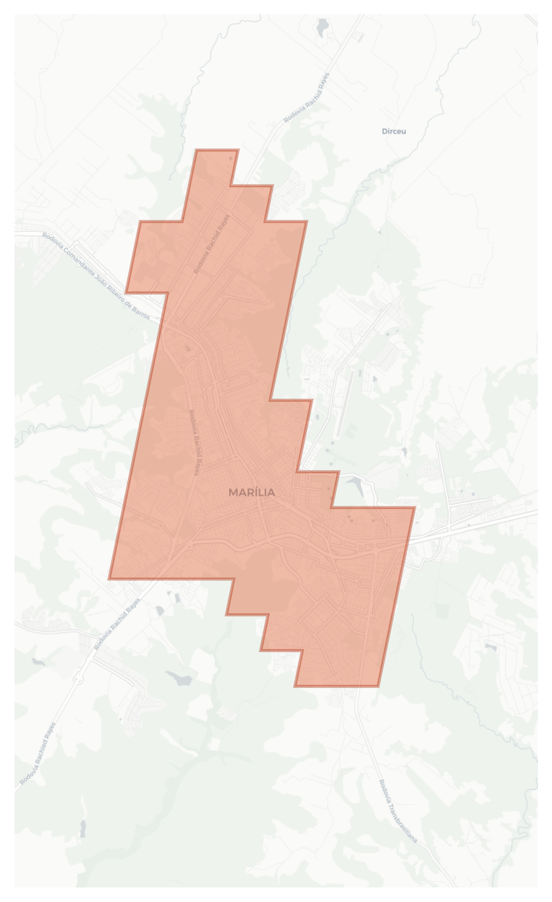 Marília geographic map