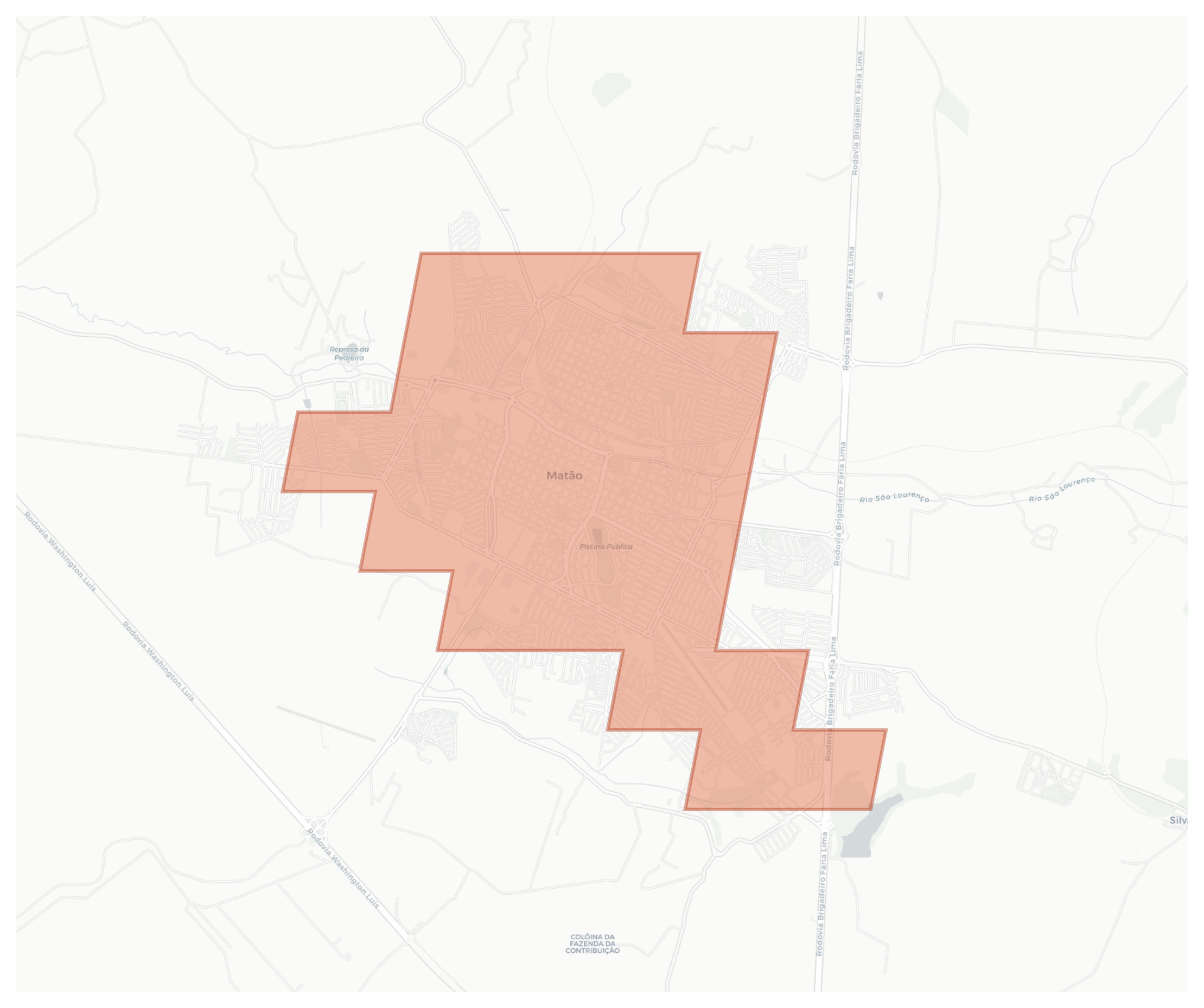 Matão geographic map