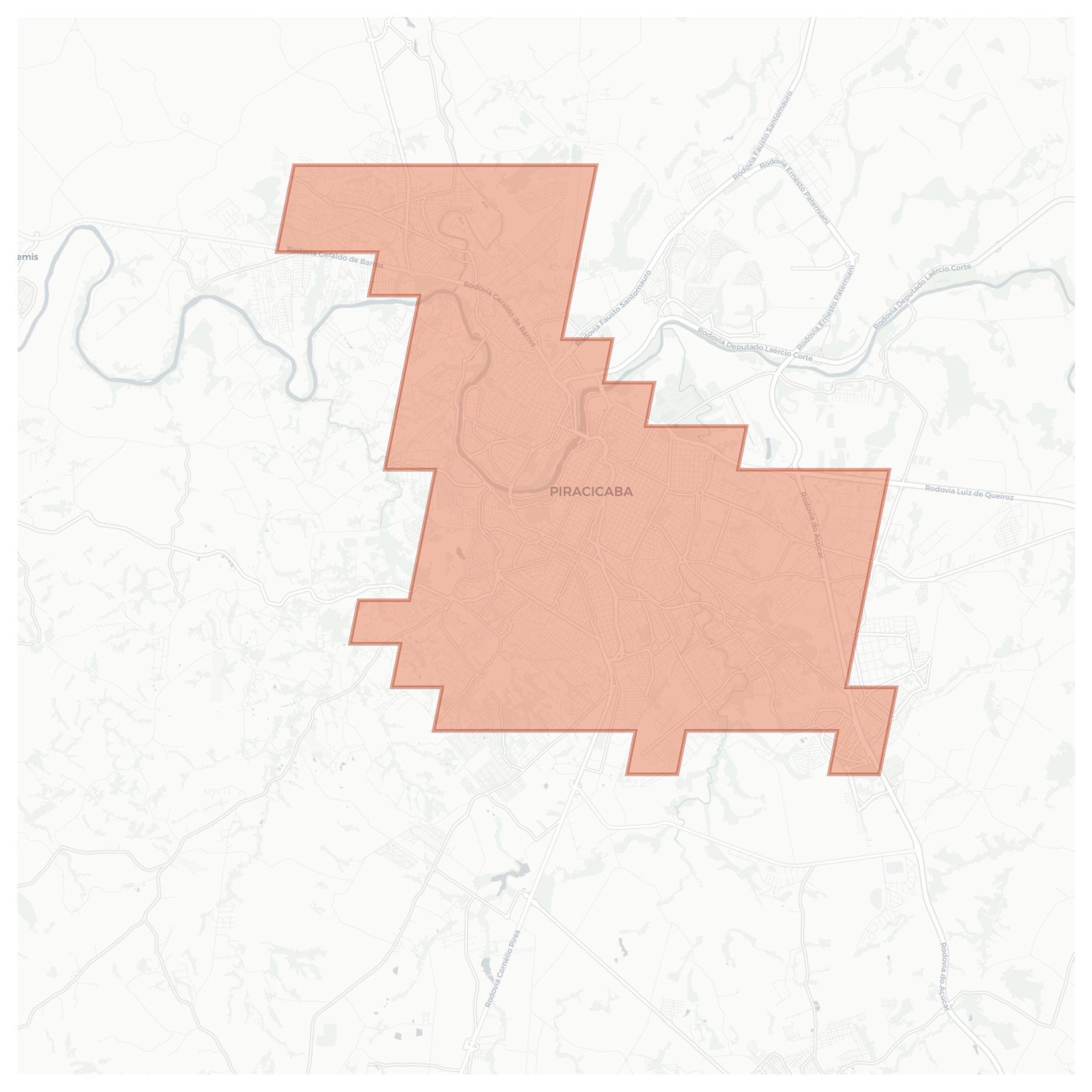 Piracicaba geographic map