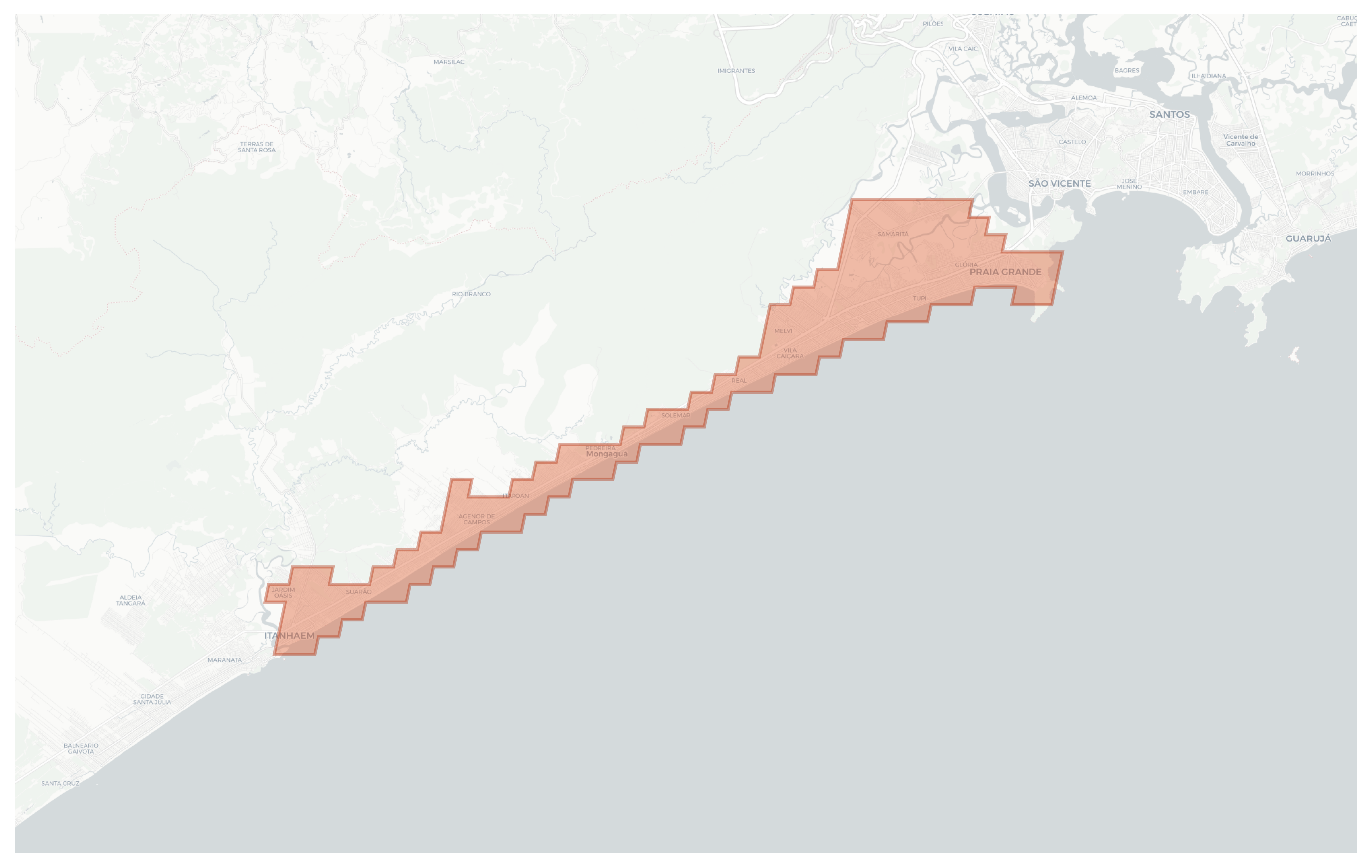 Praia Grande geographic map