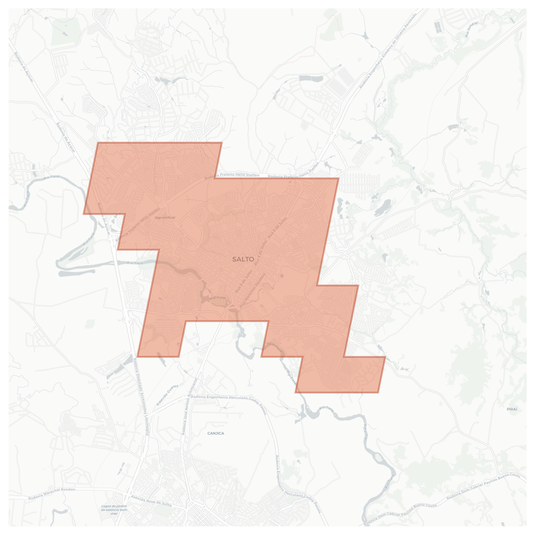 Salto geographic map