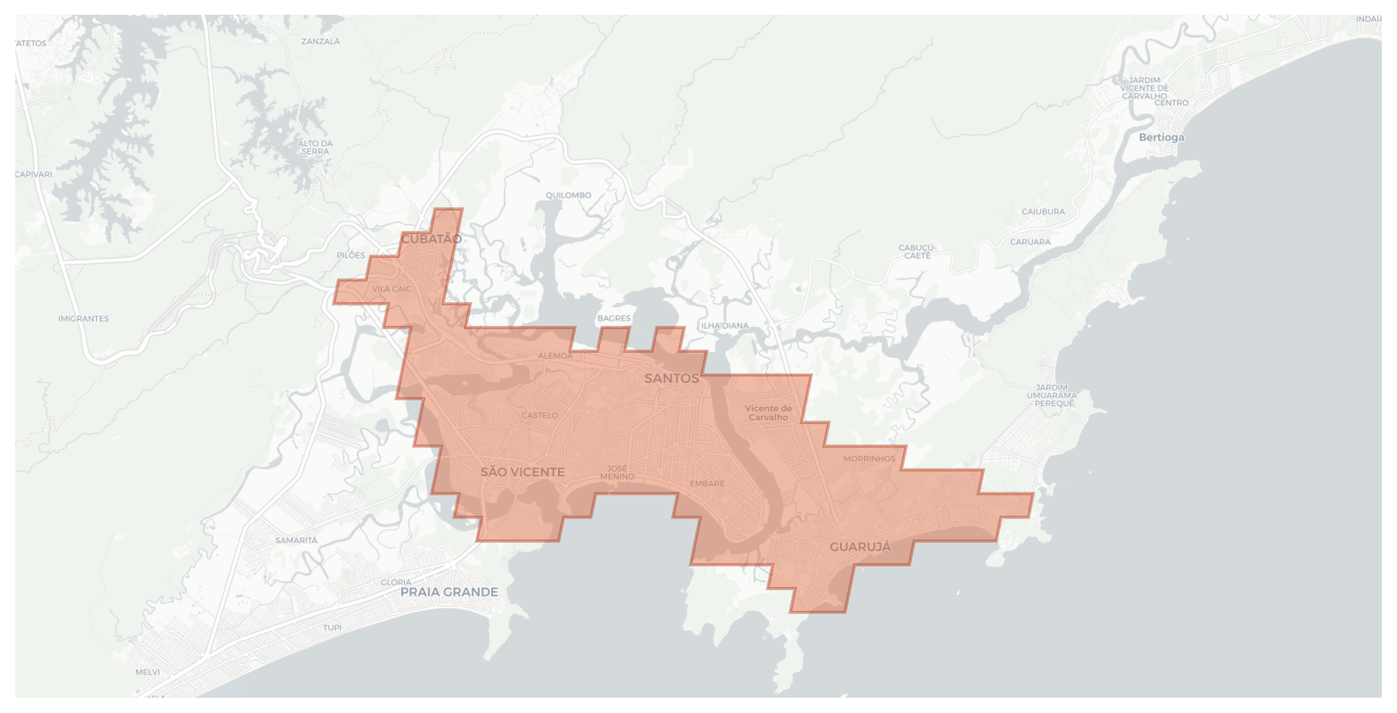 Santos geographic map