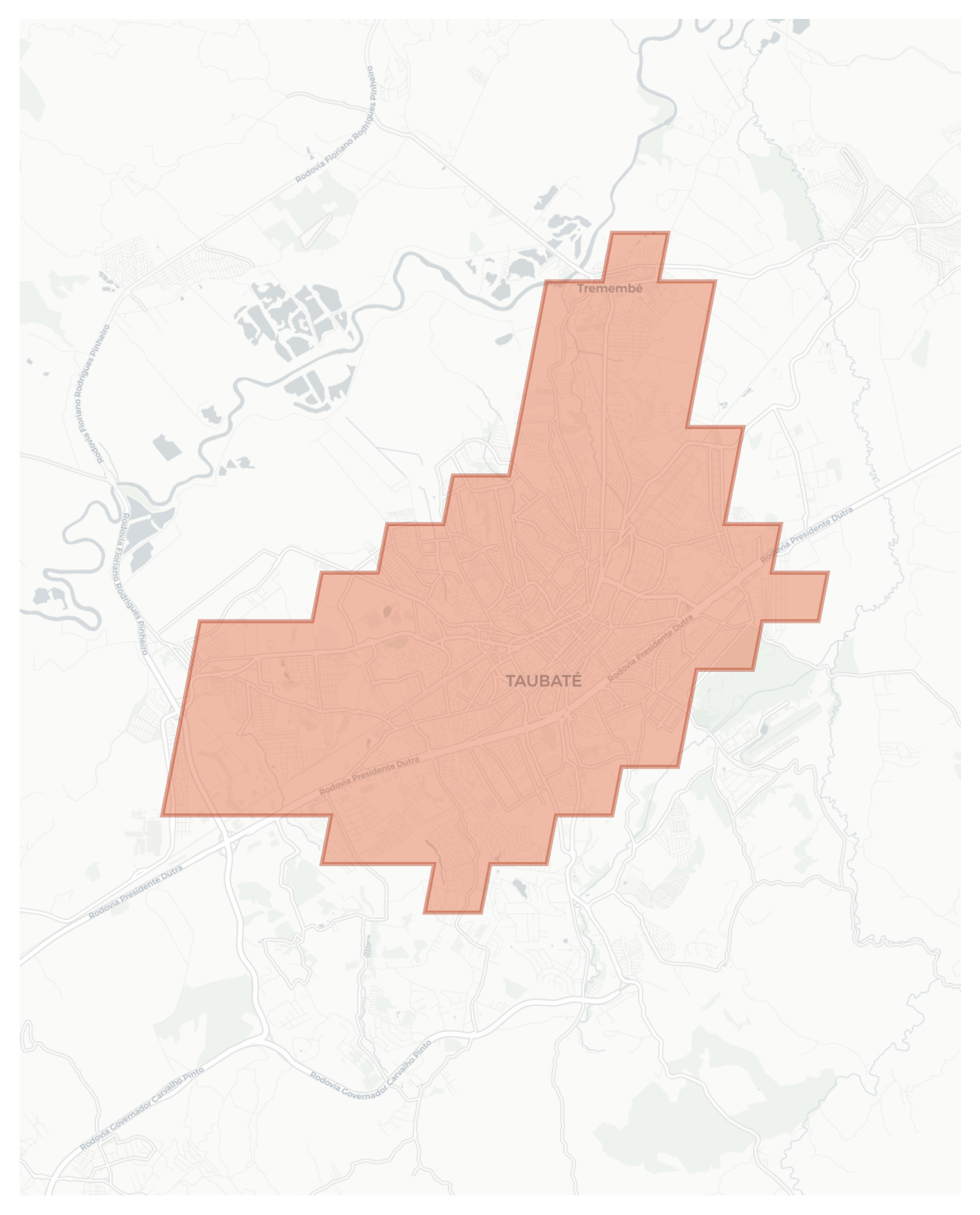 Taubaté geographic map
