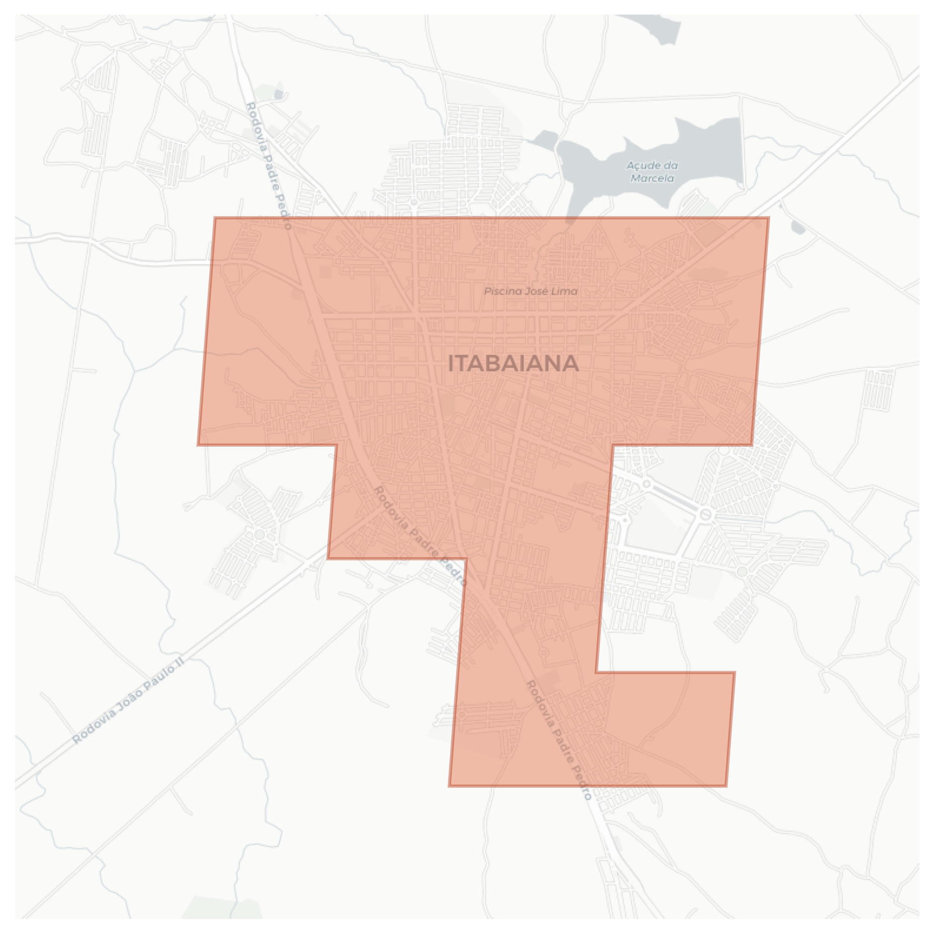 Itabaiana geographic map