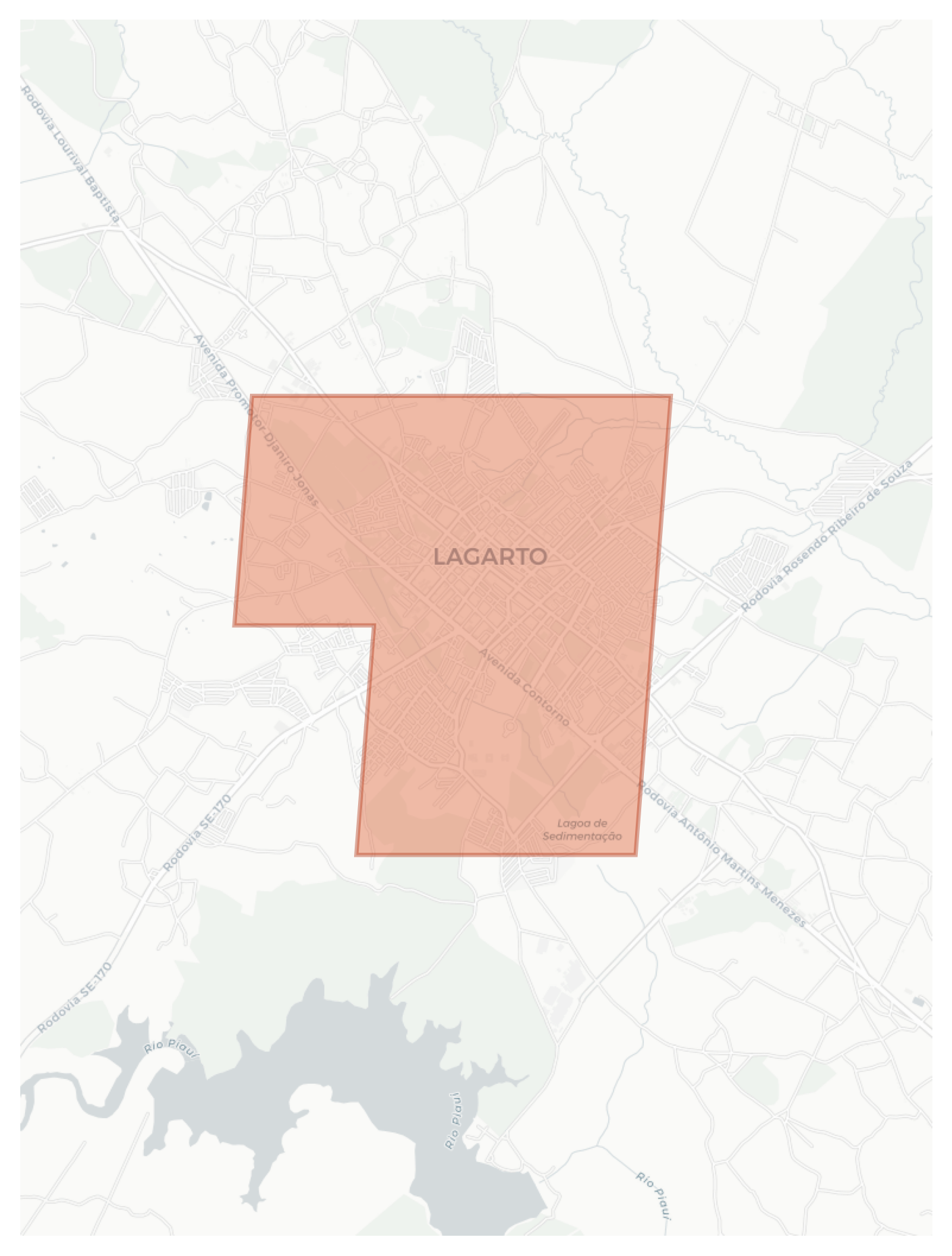 Lagarto geographic map