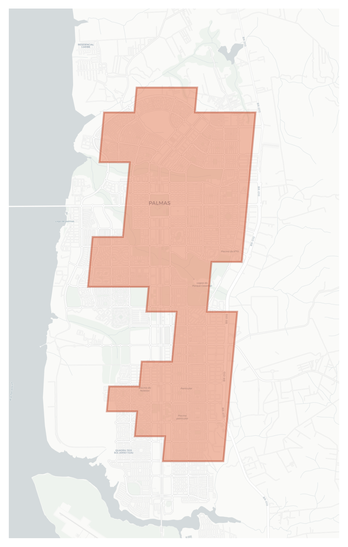Palmas geographic map
