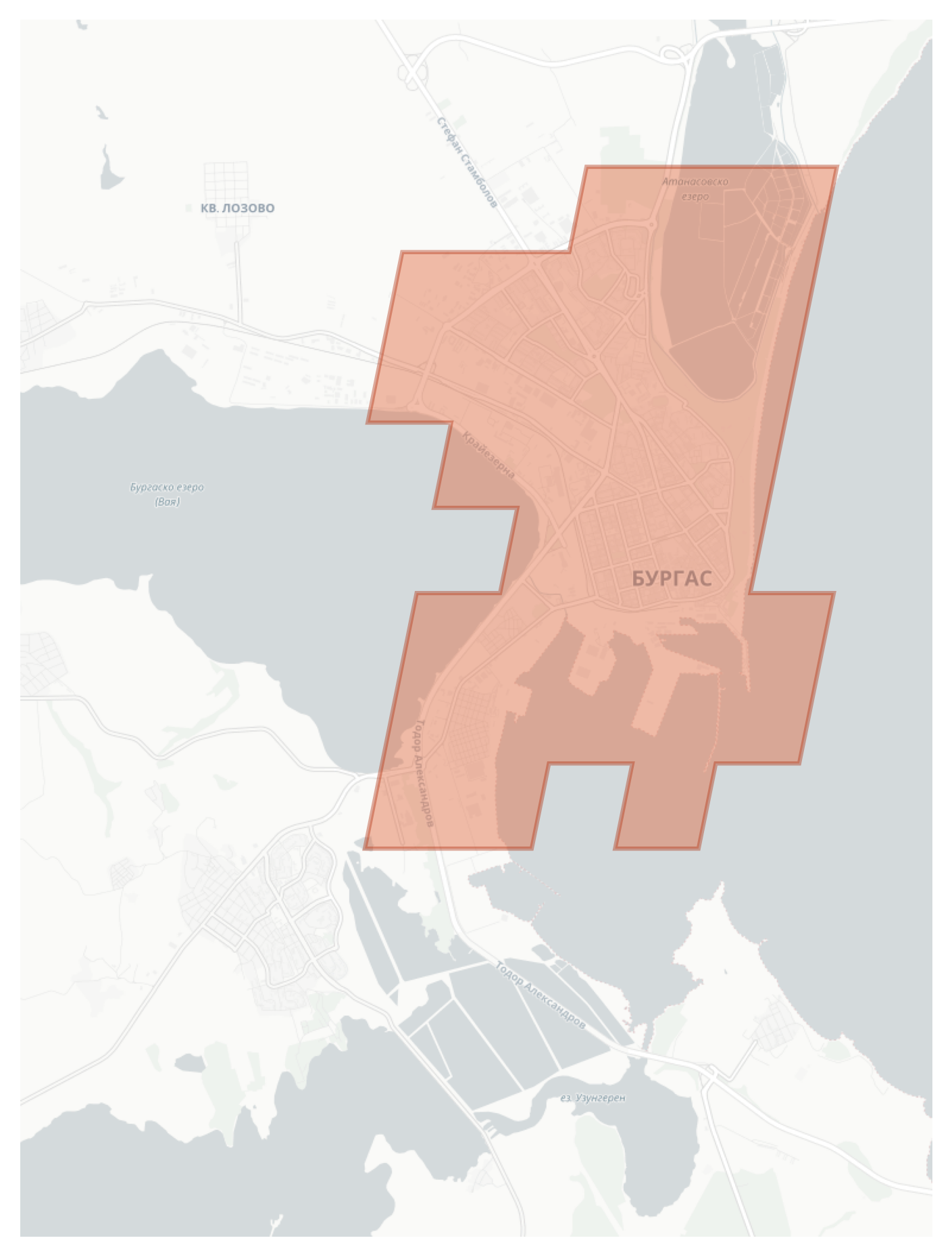Burgas geographic map