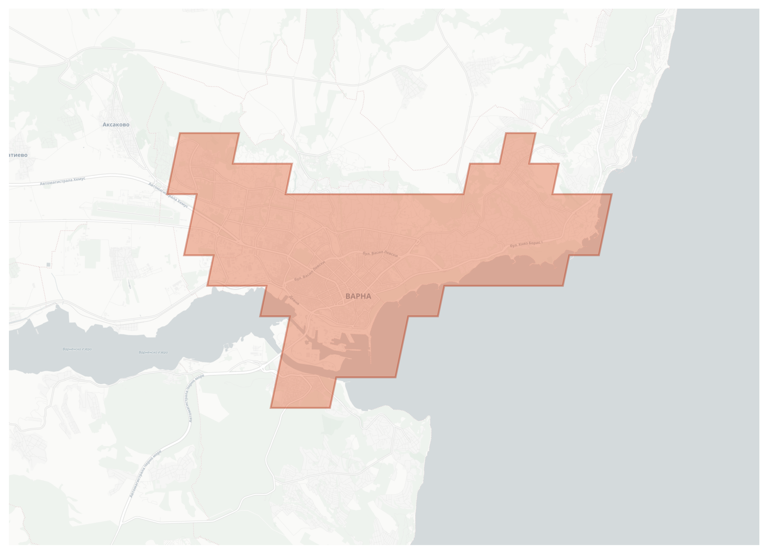 Varna geographic map