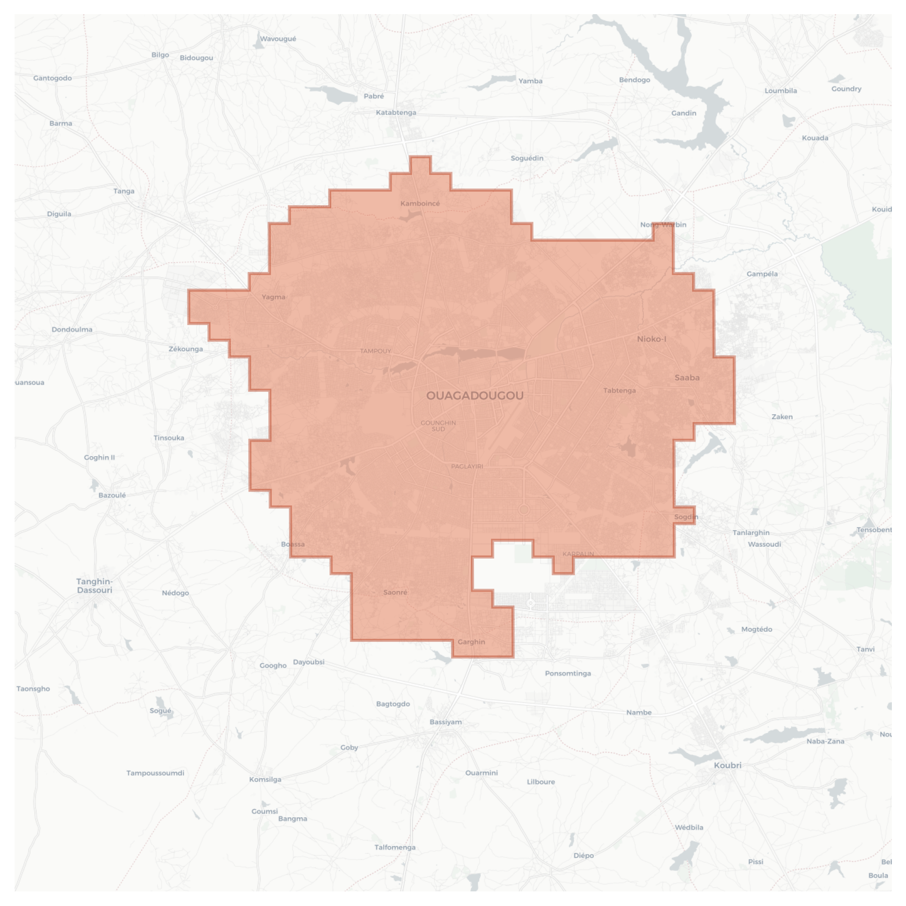 Ouagadougou geographic map