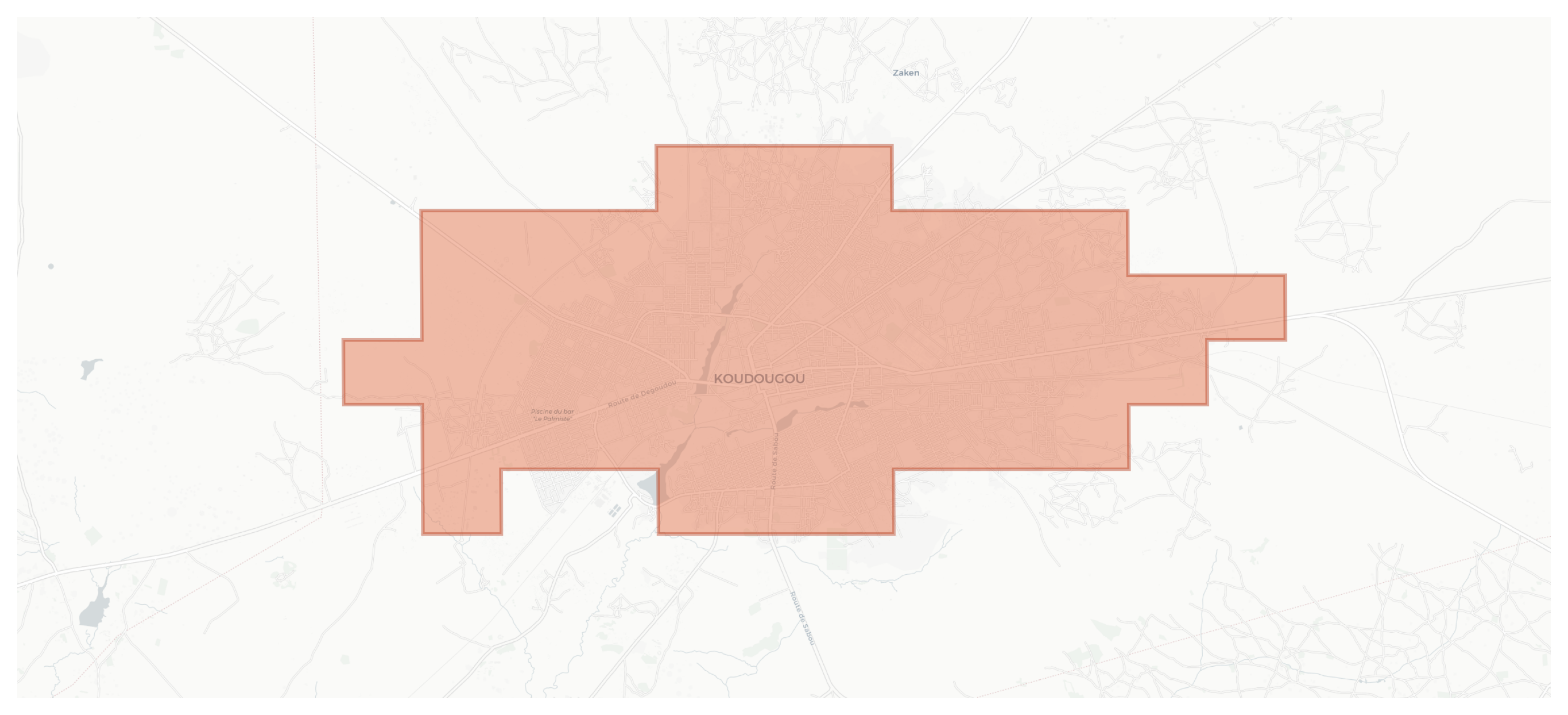 Koudougou geographic map