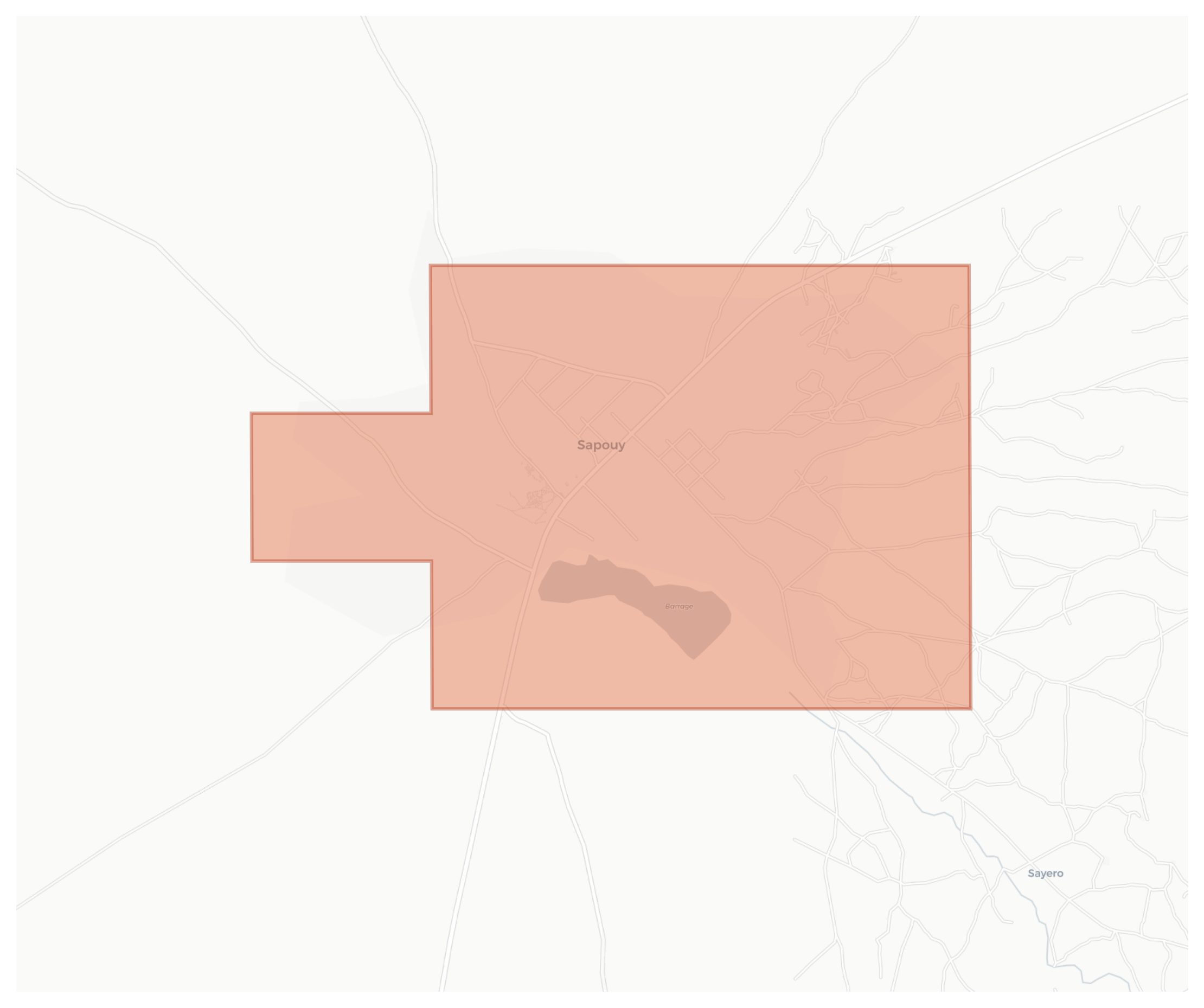 Sapouy geographic map
