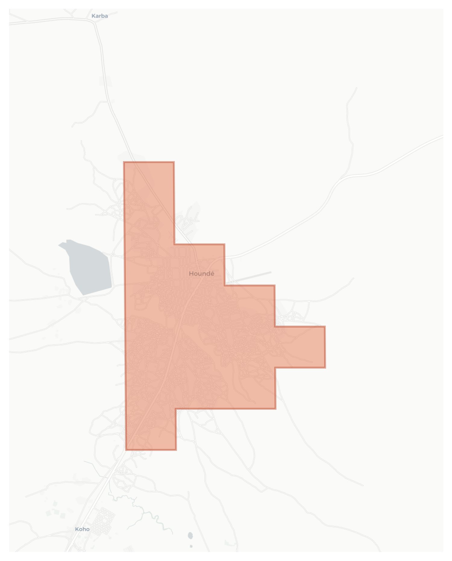 Houndé geographic map