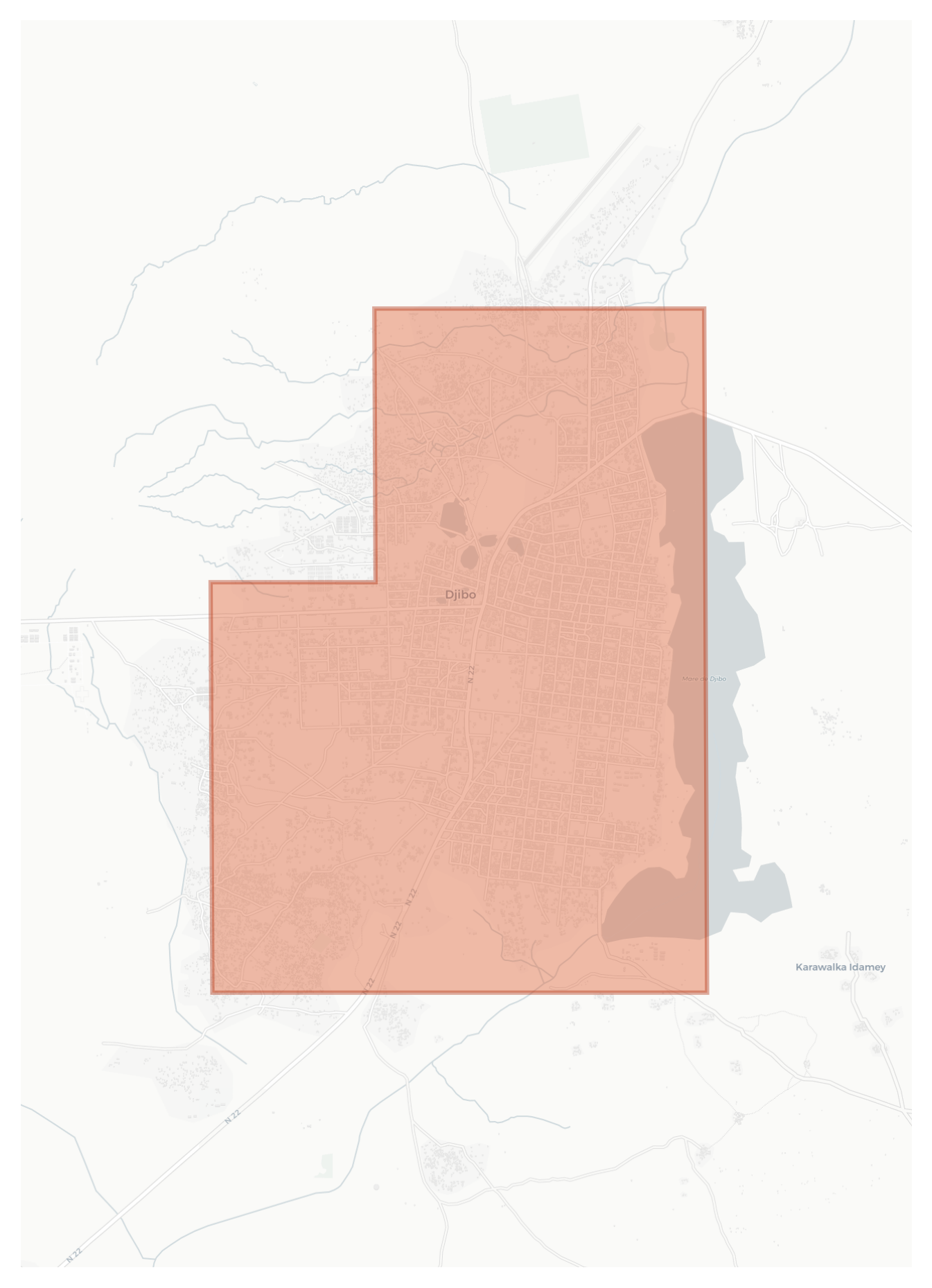 Djibo geographic map