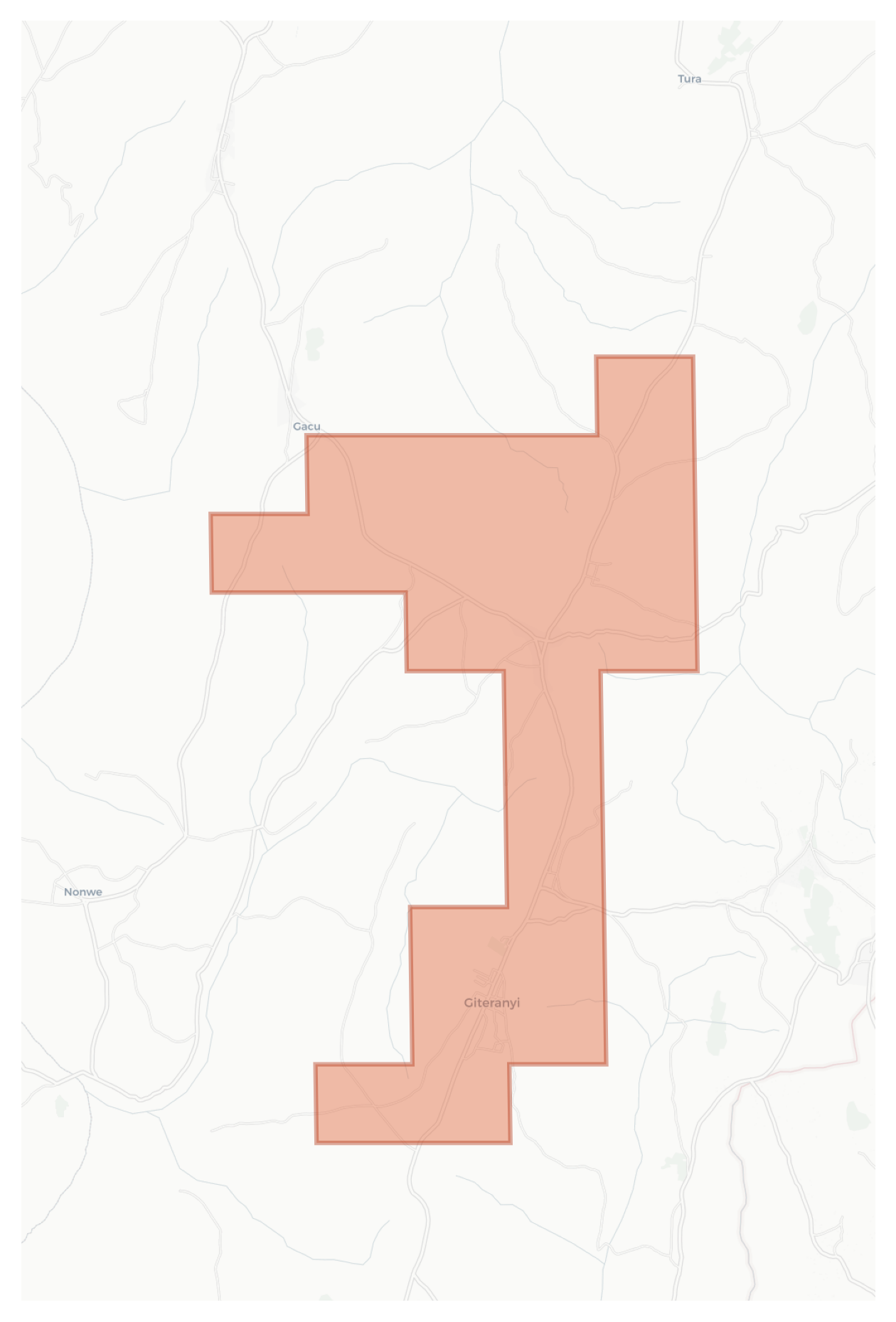 Giteranyi geographic map