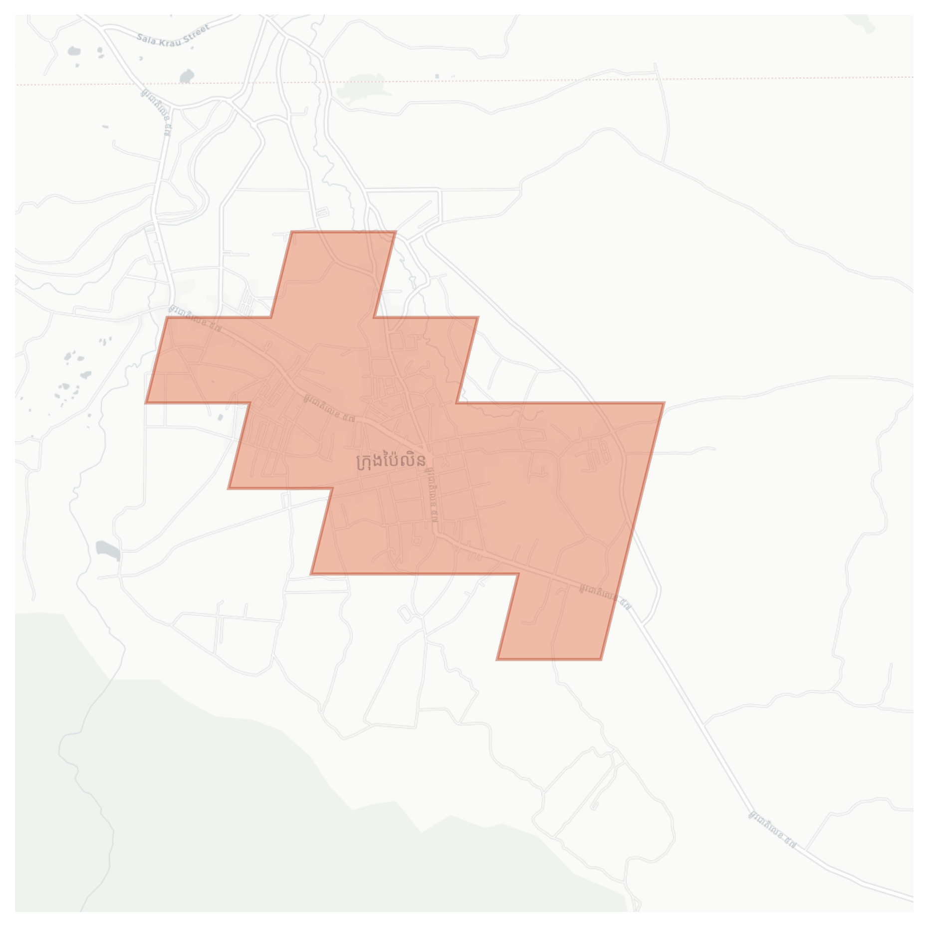 Pailin geographic map
